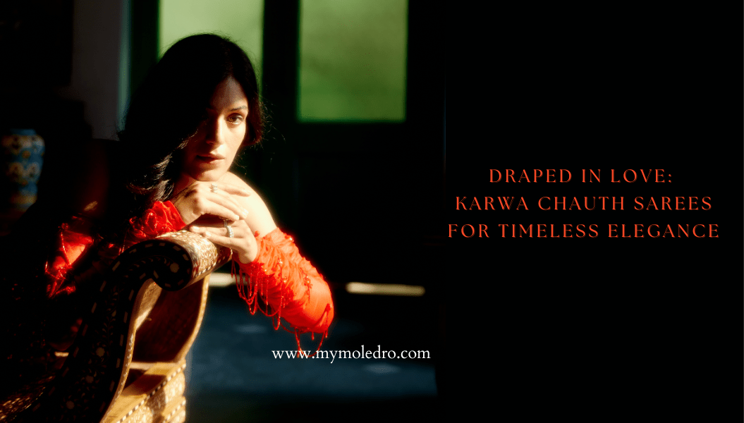 Karwa Chauth Draped Saree Design 2026