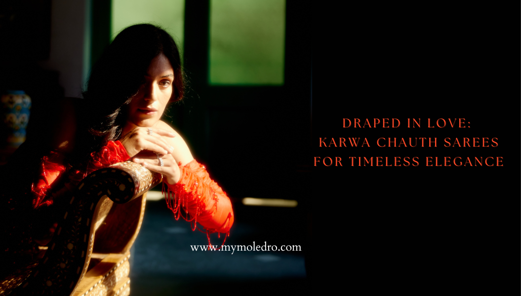 Karwa Chauth Draped Saree Design 2026