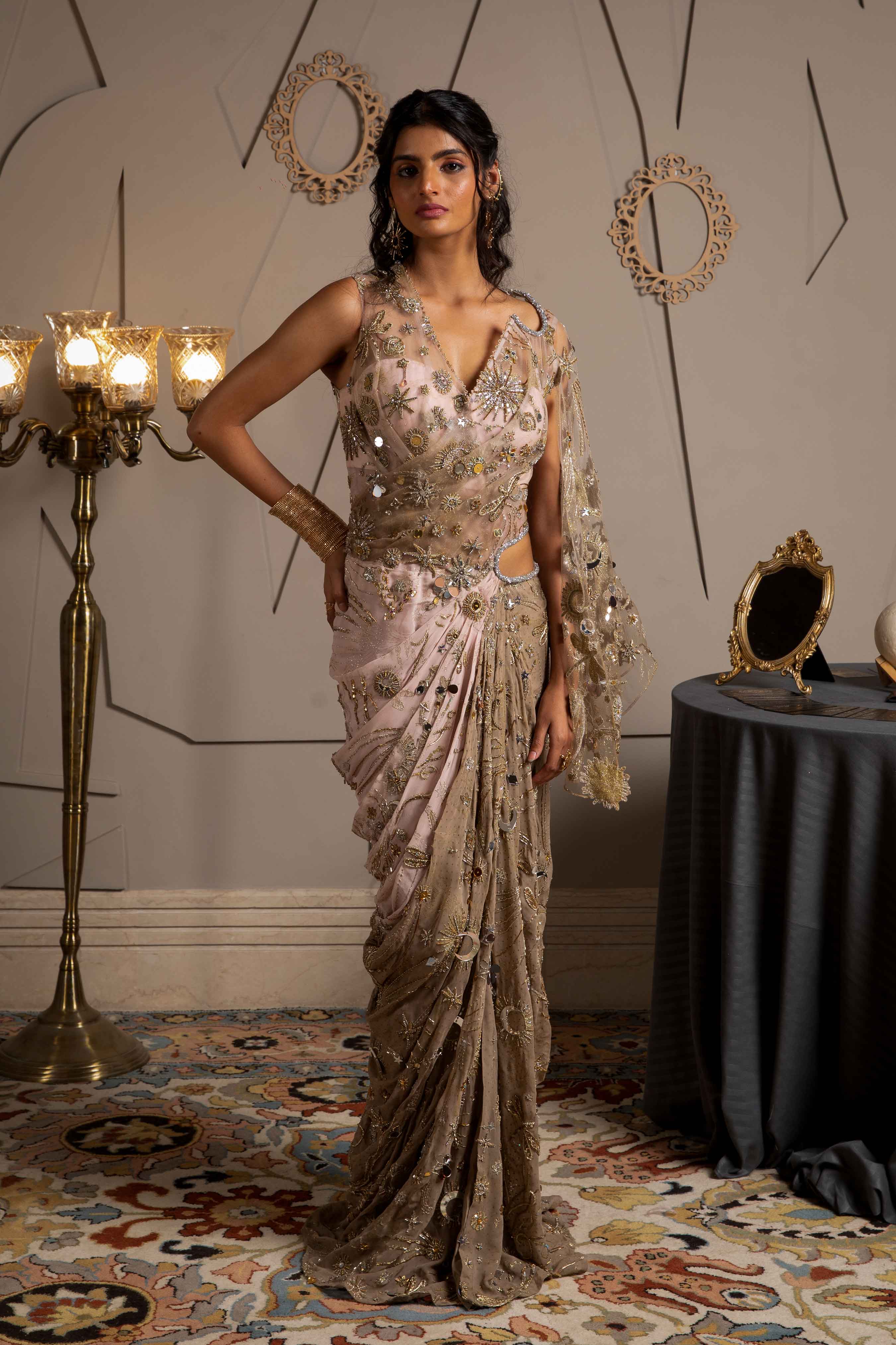 Nysa Kaftan Draped Dress