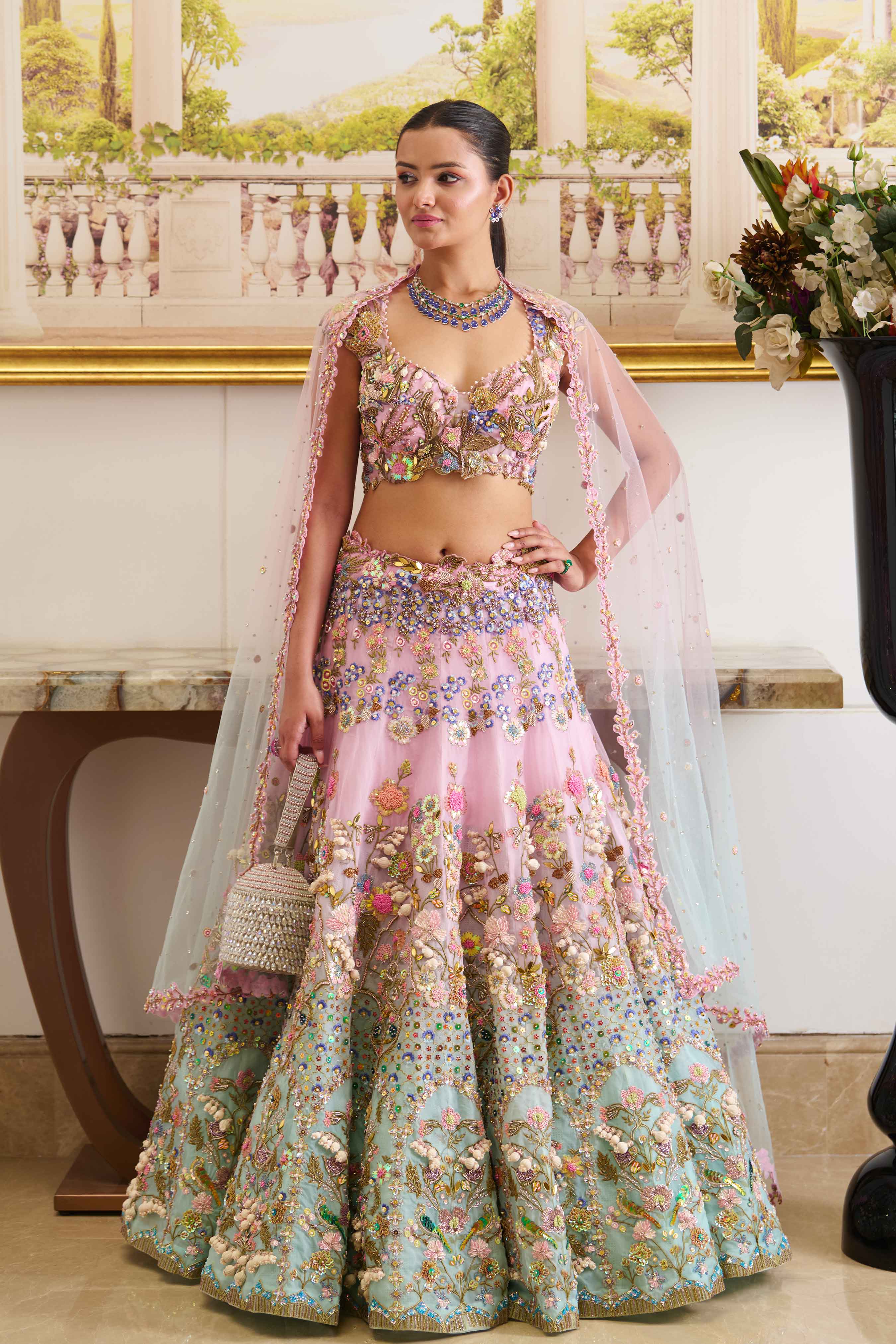 Azura hand embroidered lehenga set