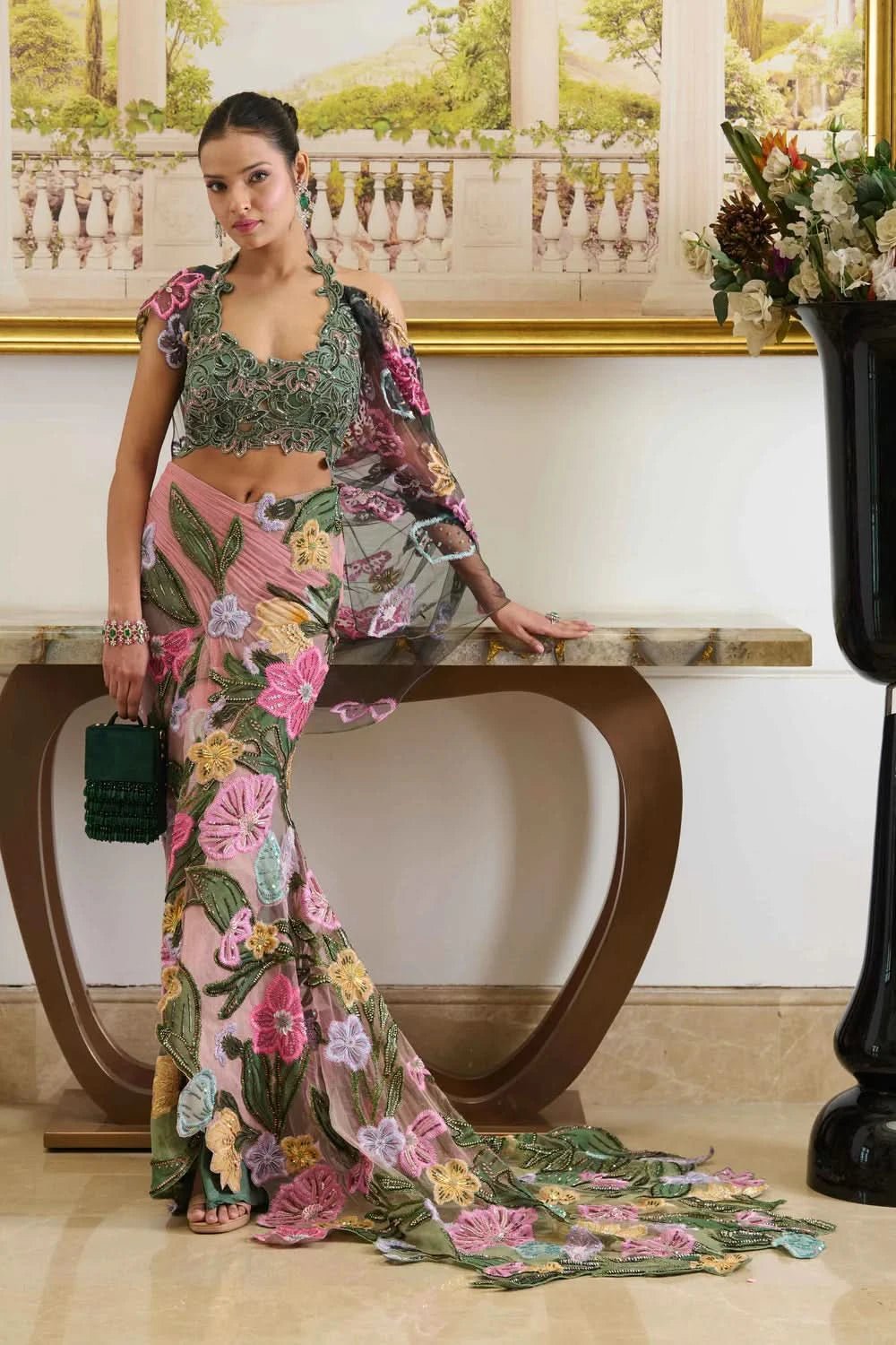 Pre-Draped Designer Saree