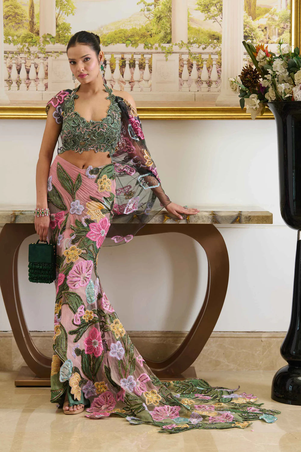 Pre-Draped Designer Saree