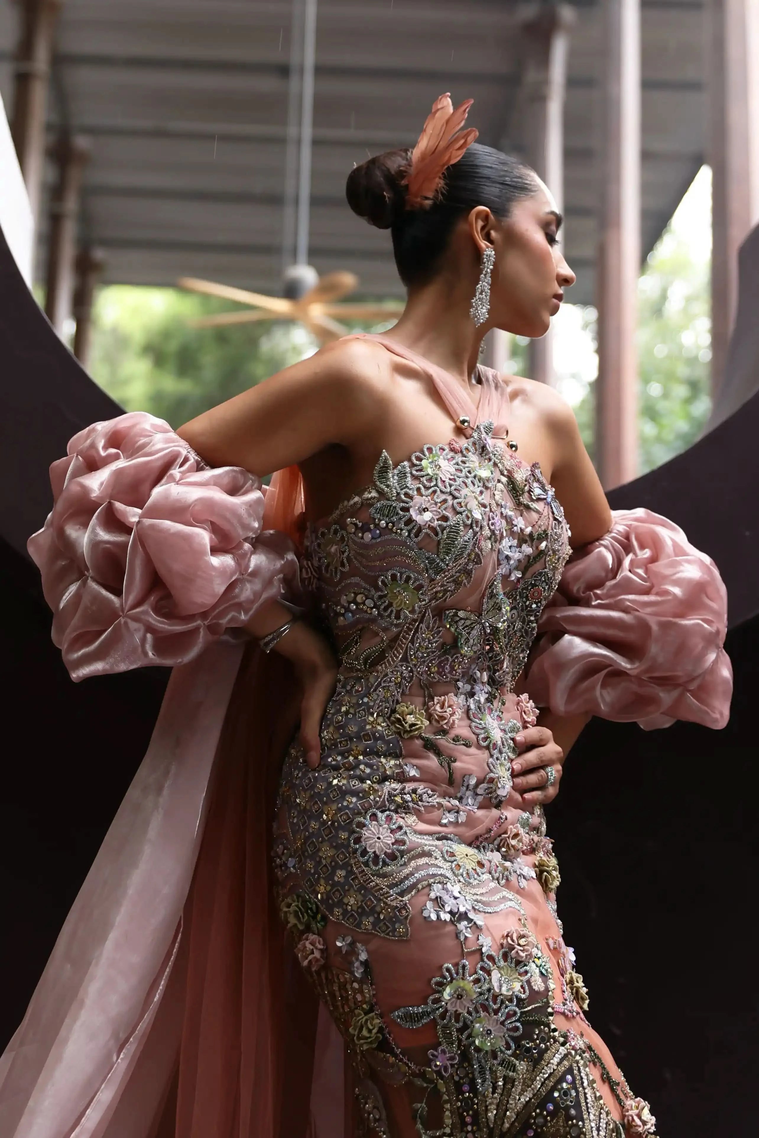 draped saree dress