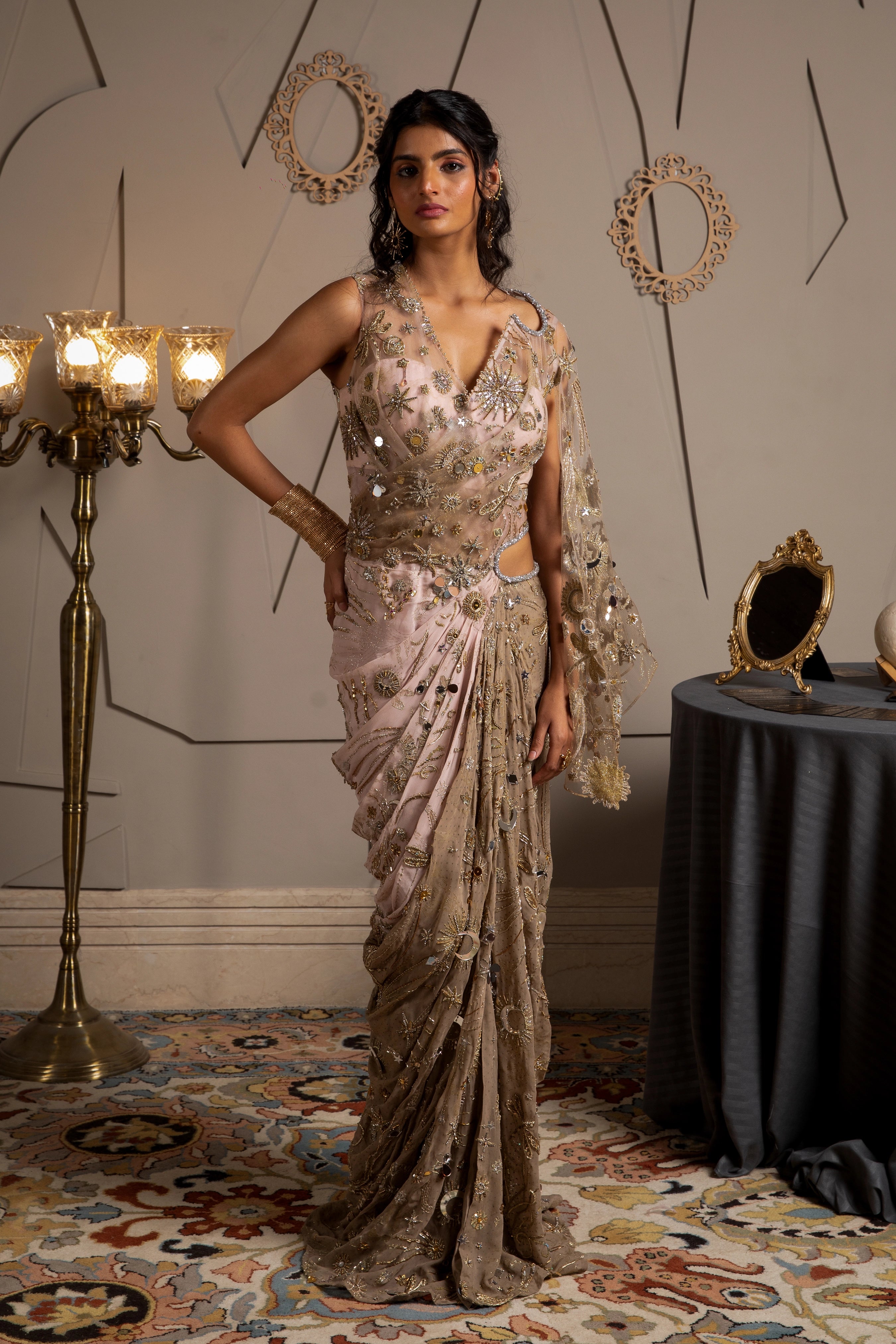 Nysa Kaftan Draped Dress