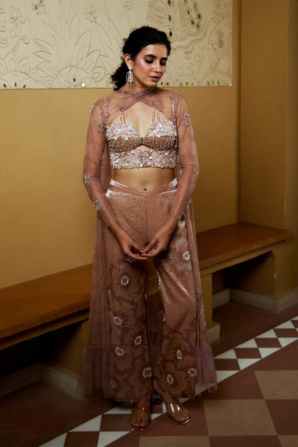 ethnic co ord set with dupatta
