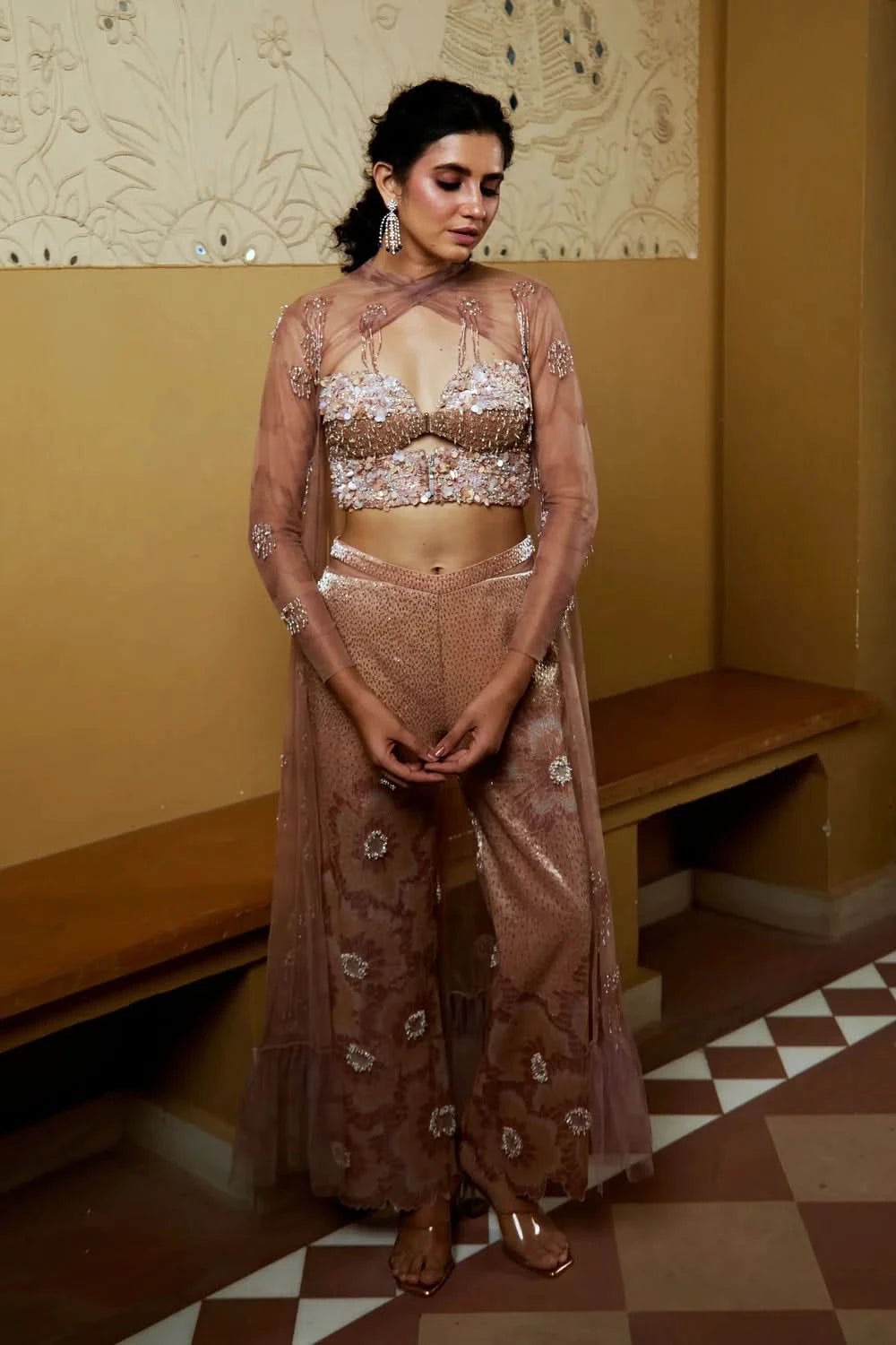 ethnic co ord set with dupatta