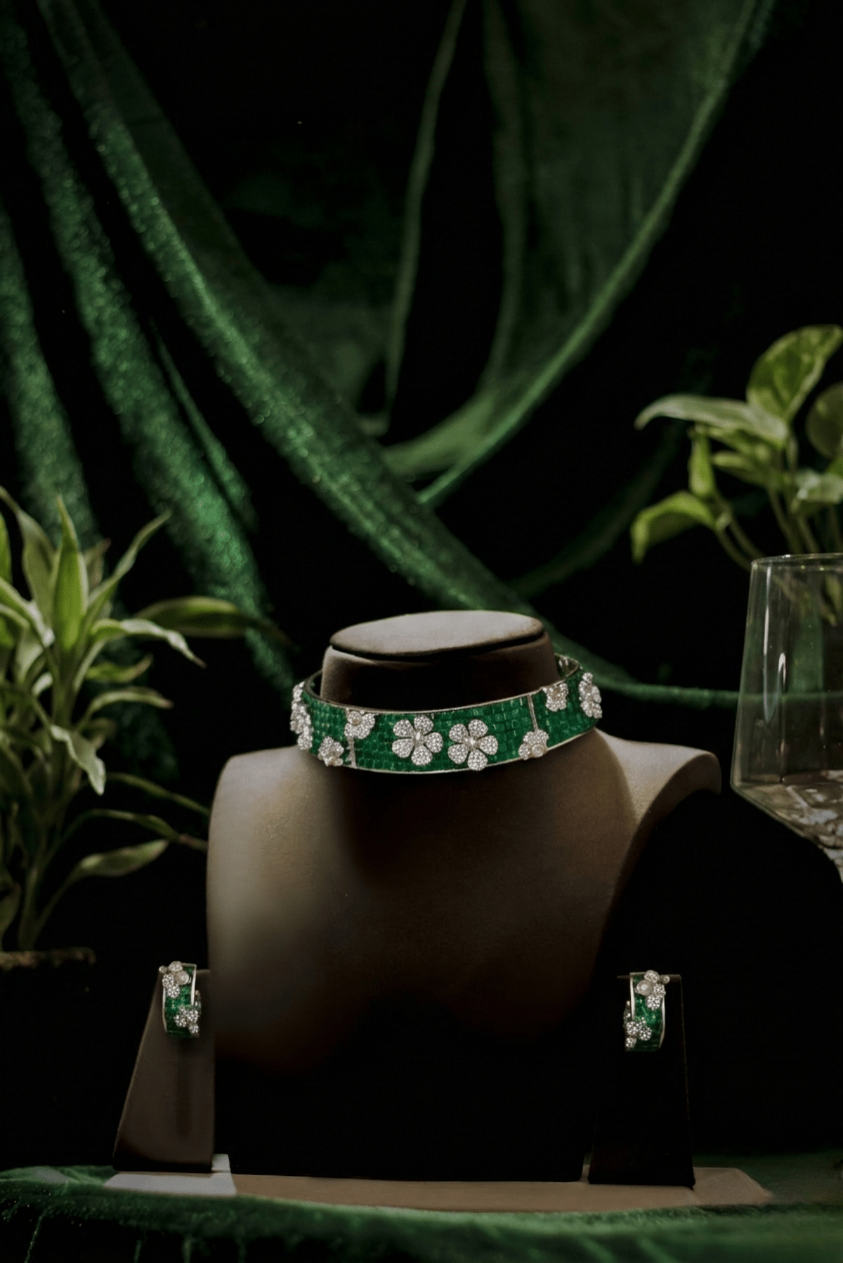 The Emerald Meadow Mosaic Choker