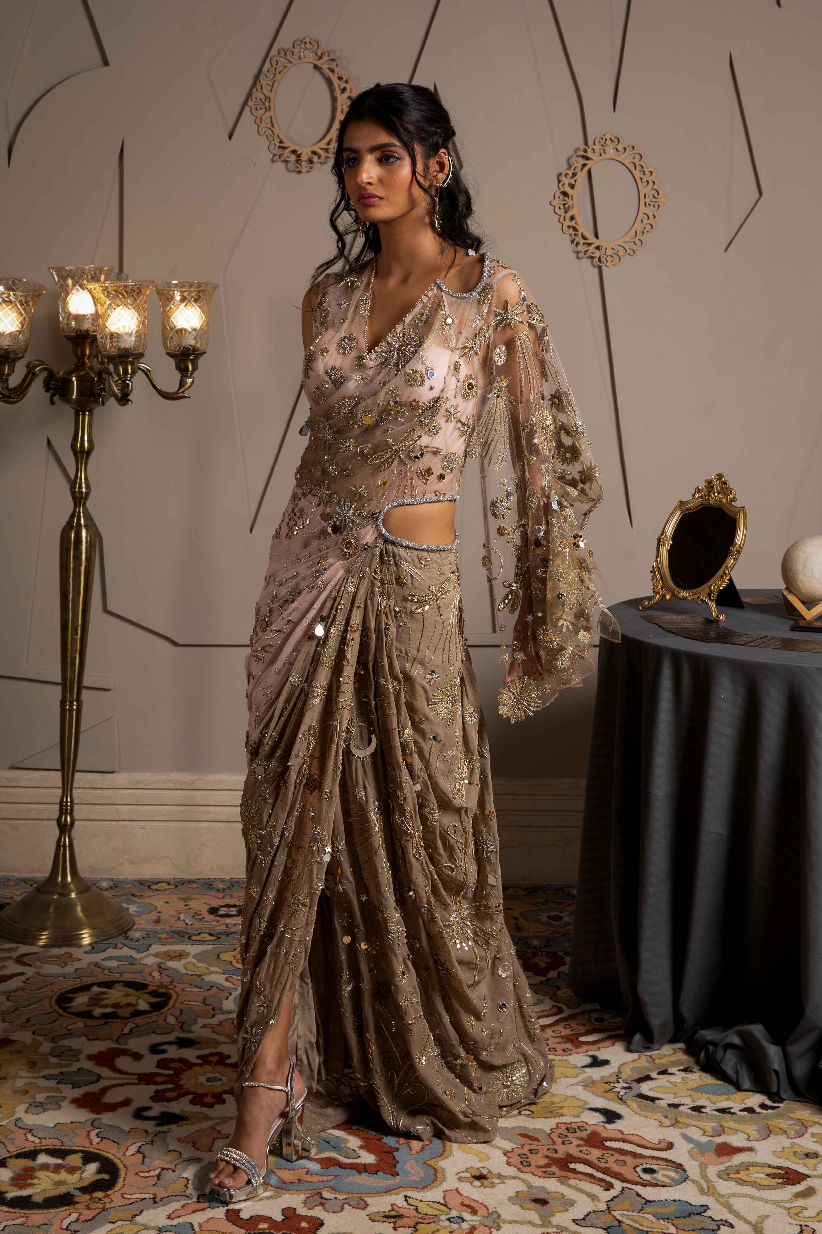 Nysa Kaftan Draped Dress