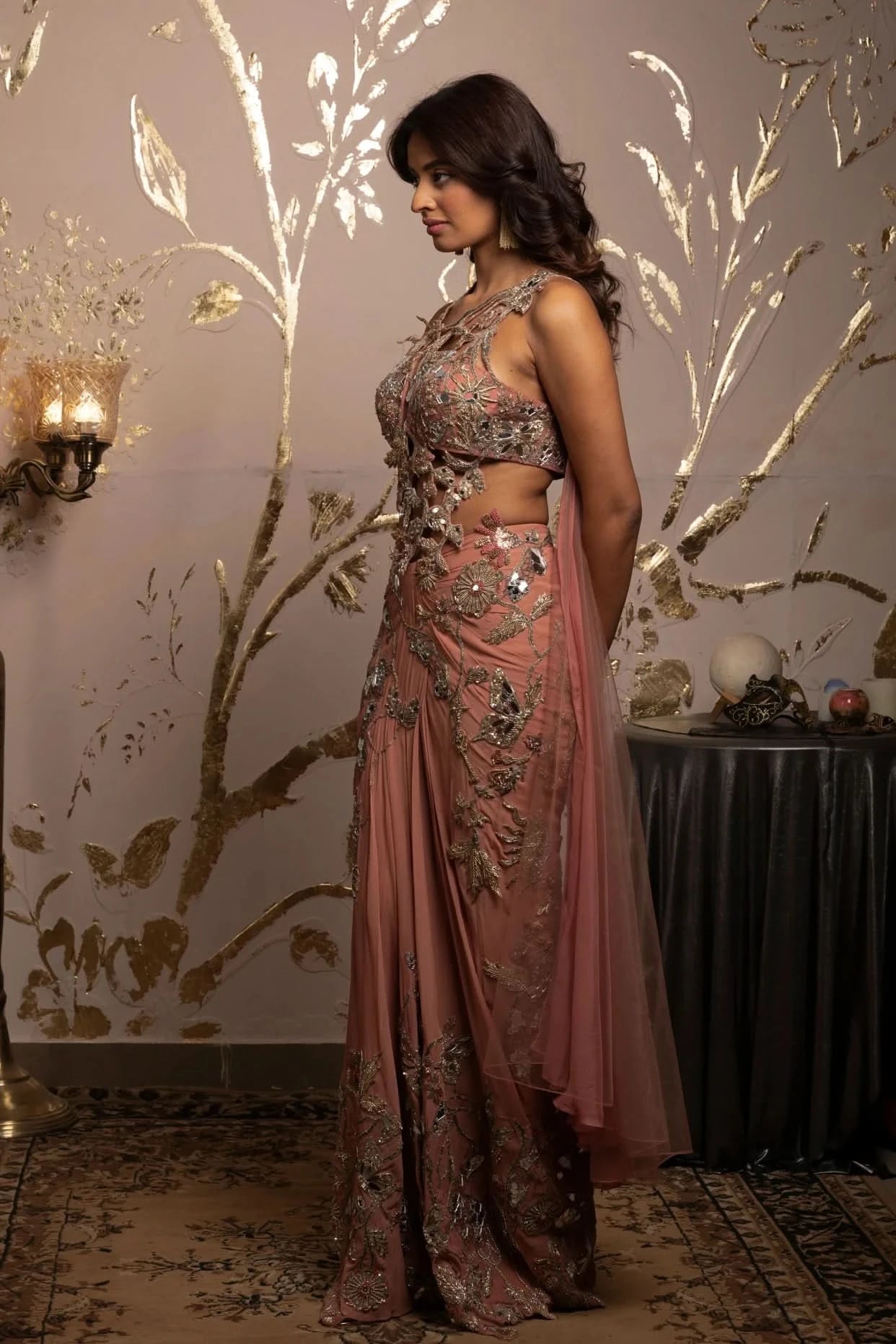 Akari draped saree gown