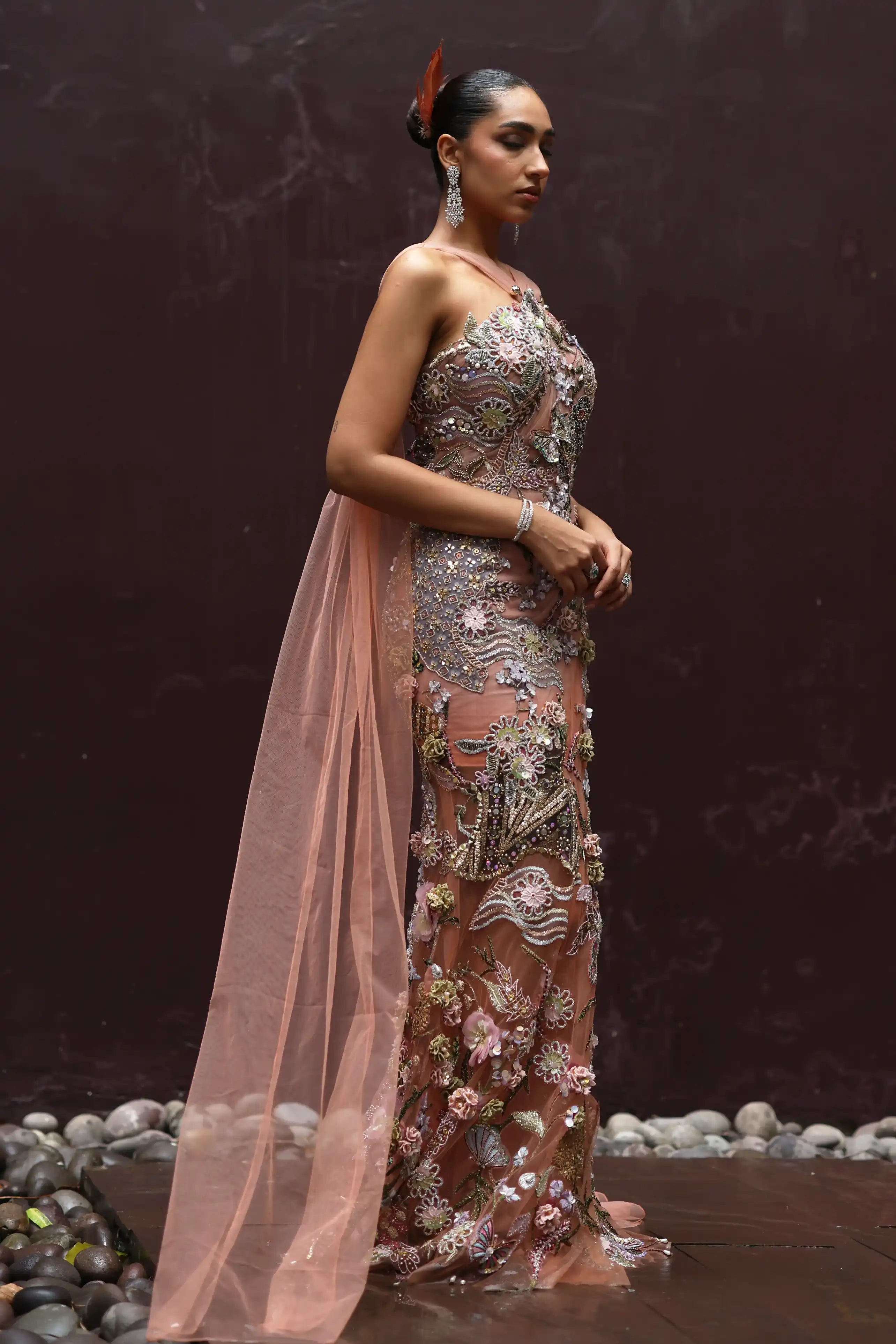 draped dresses for wedding