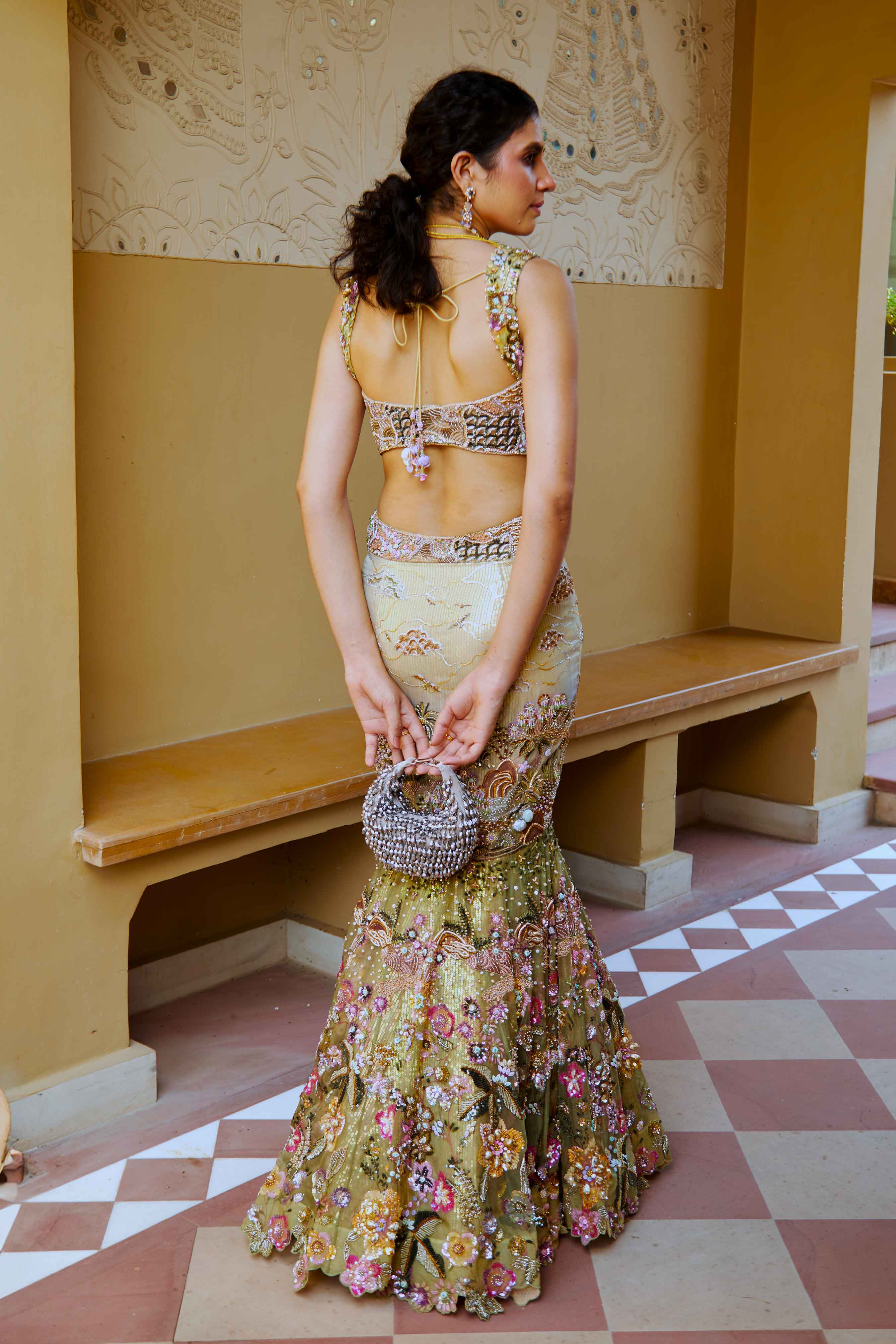 Lavanya Butterfly Net Lehenga Designs with Blouse