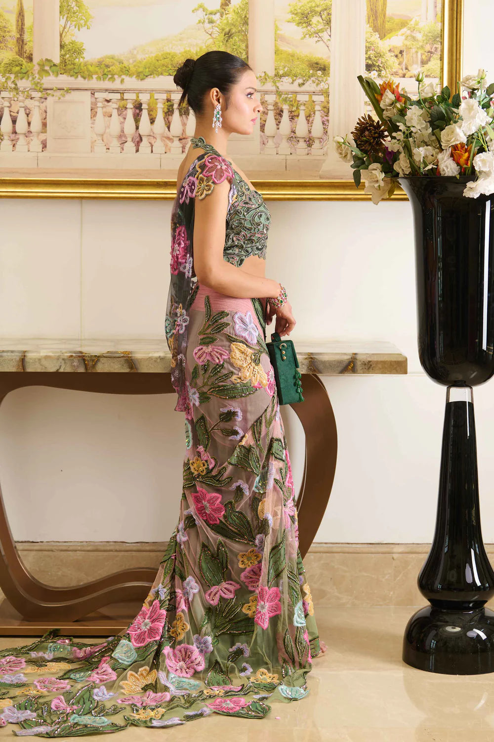 Rydia Indo western drape dresses