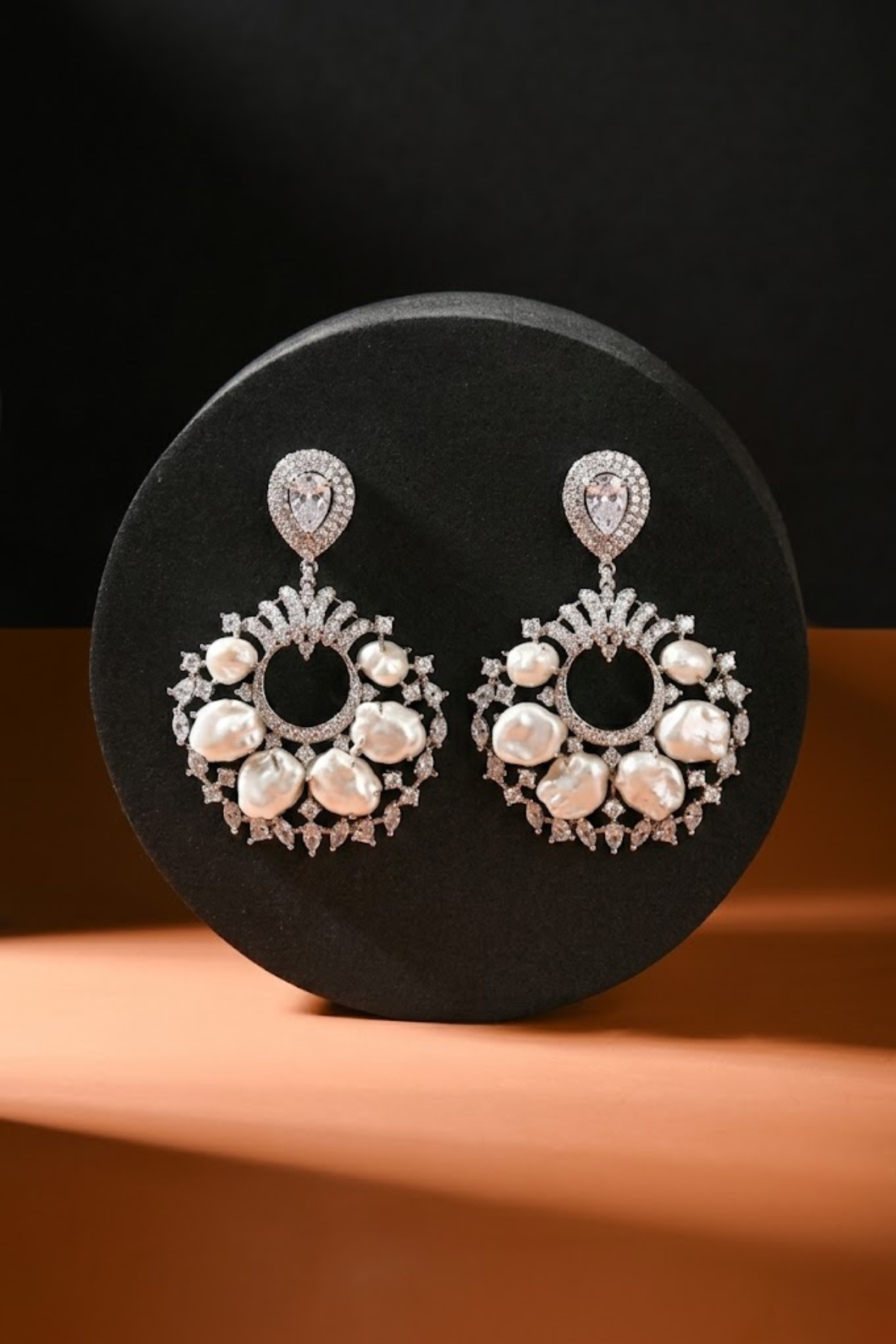 Baroque Pearl Halo Earrings