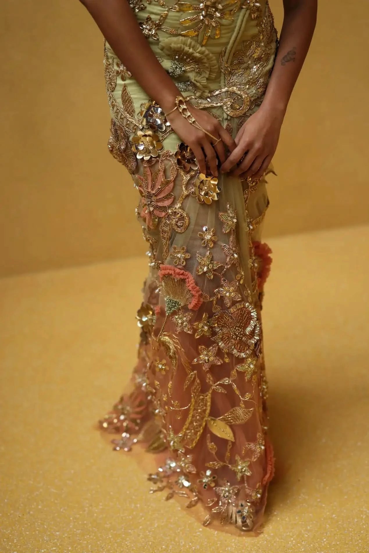 Indo western drape dresses for girls