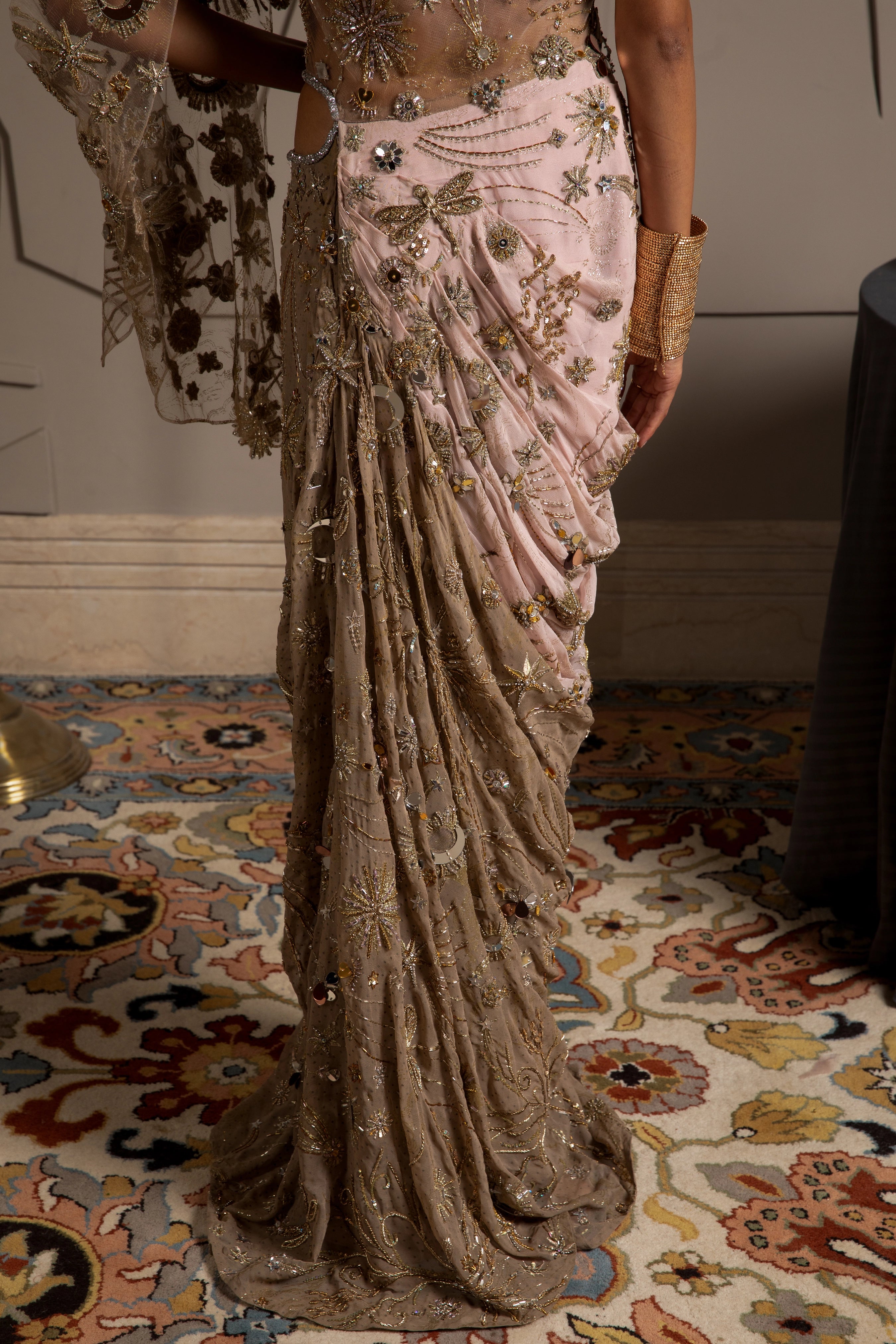 semi stitched kaftan designer dress