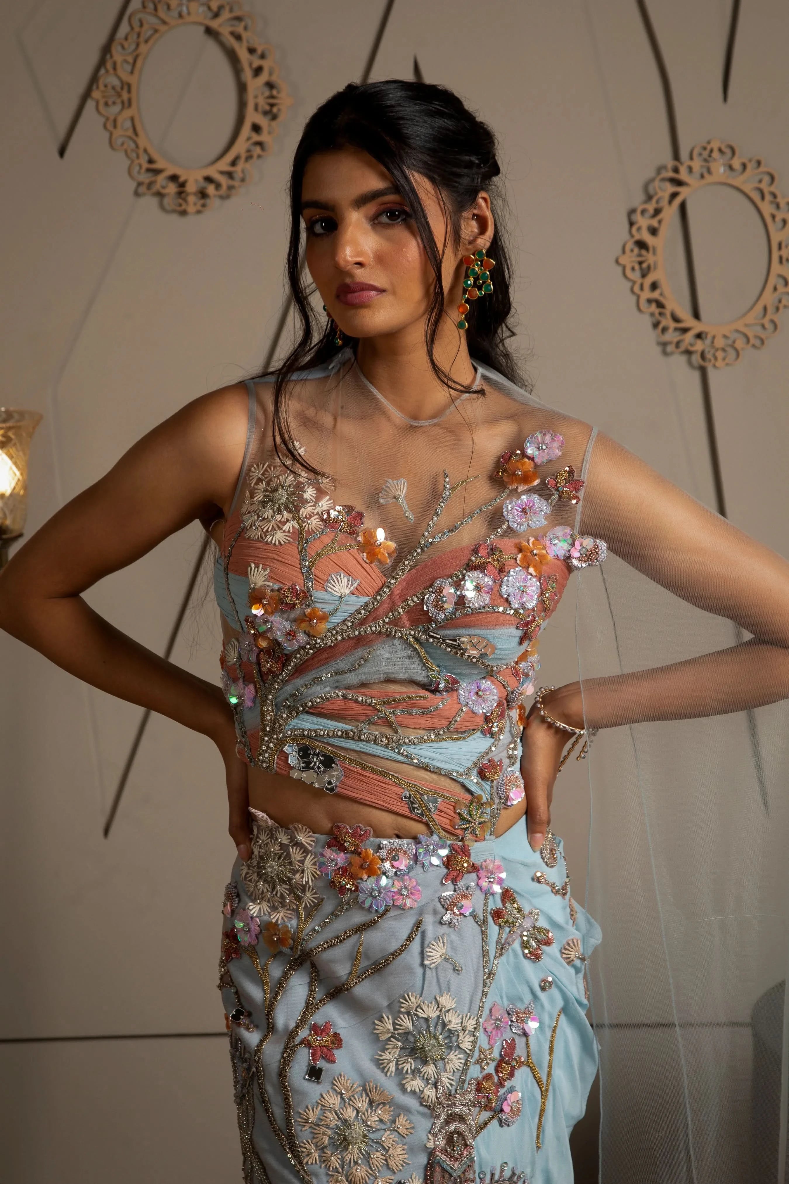 Pre Draped Saree dress