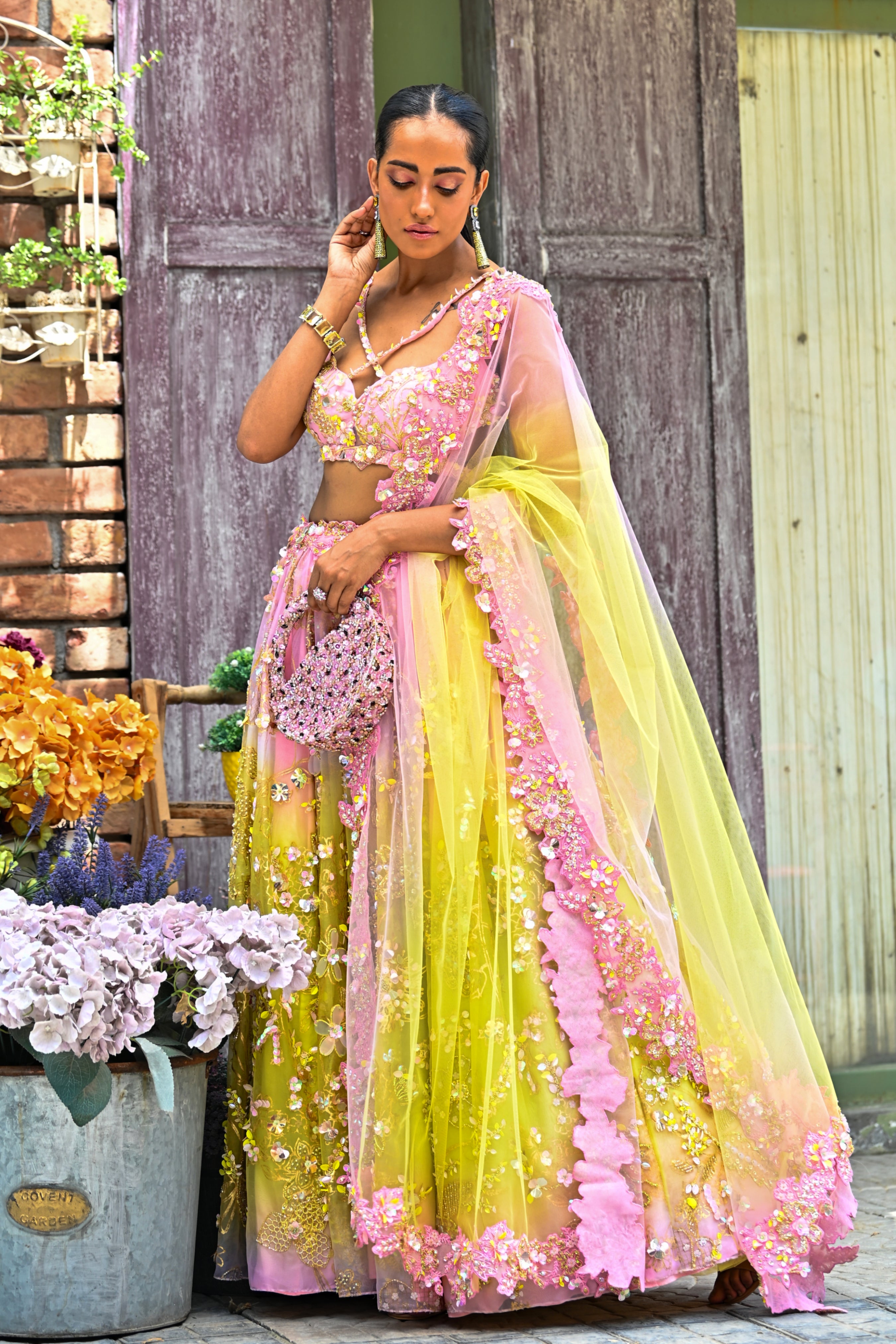 Amora hand-embroidered lehenga set
