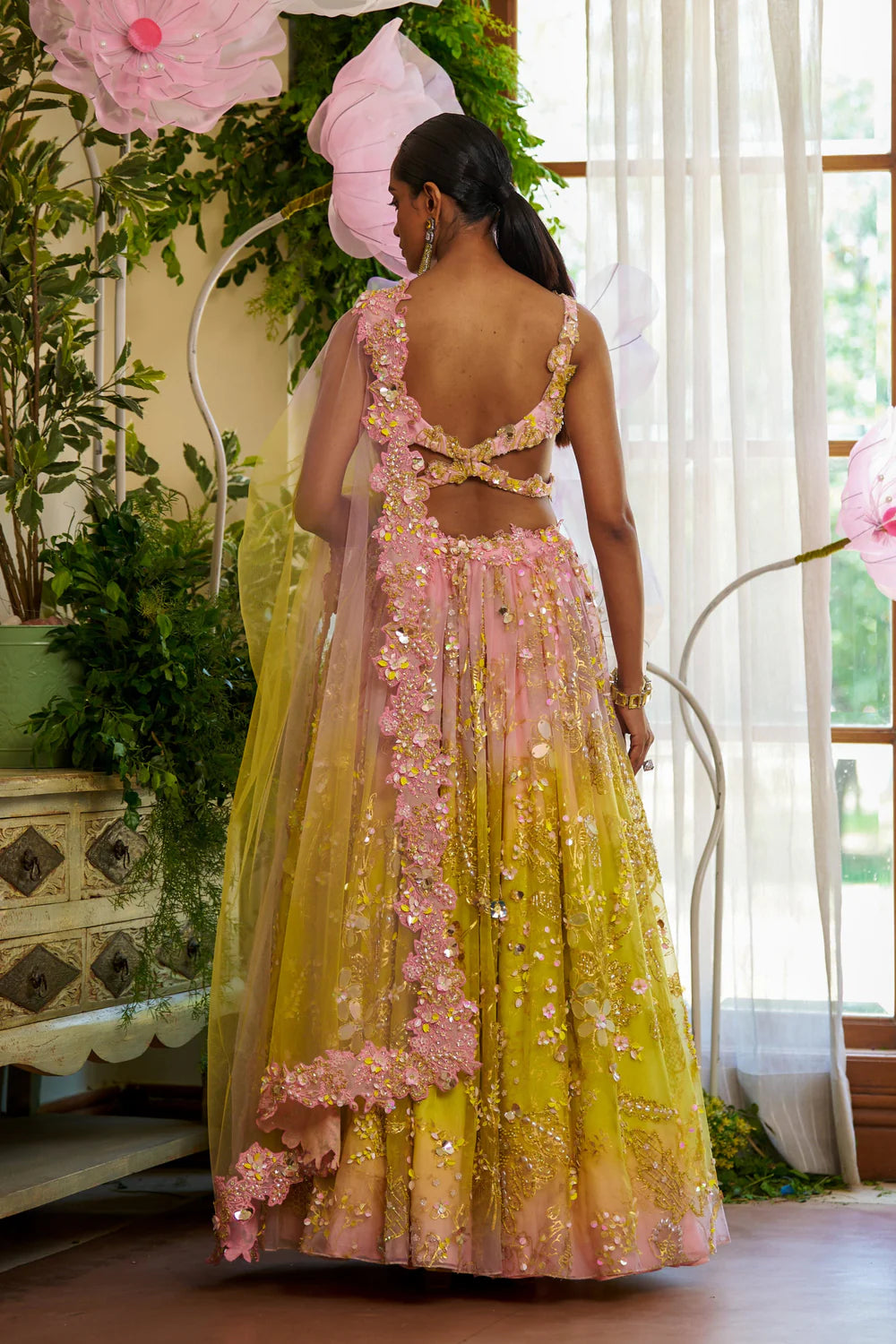 Amora Lehenga Set with Floral Design