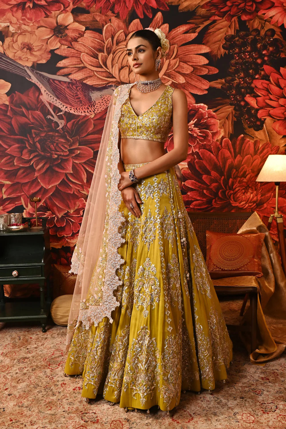 Anaya Lehenga with embroidered blouse designs