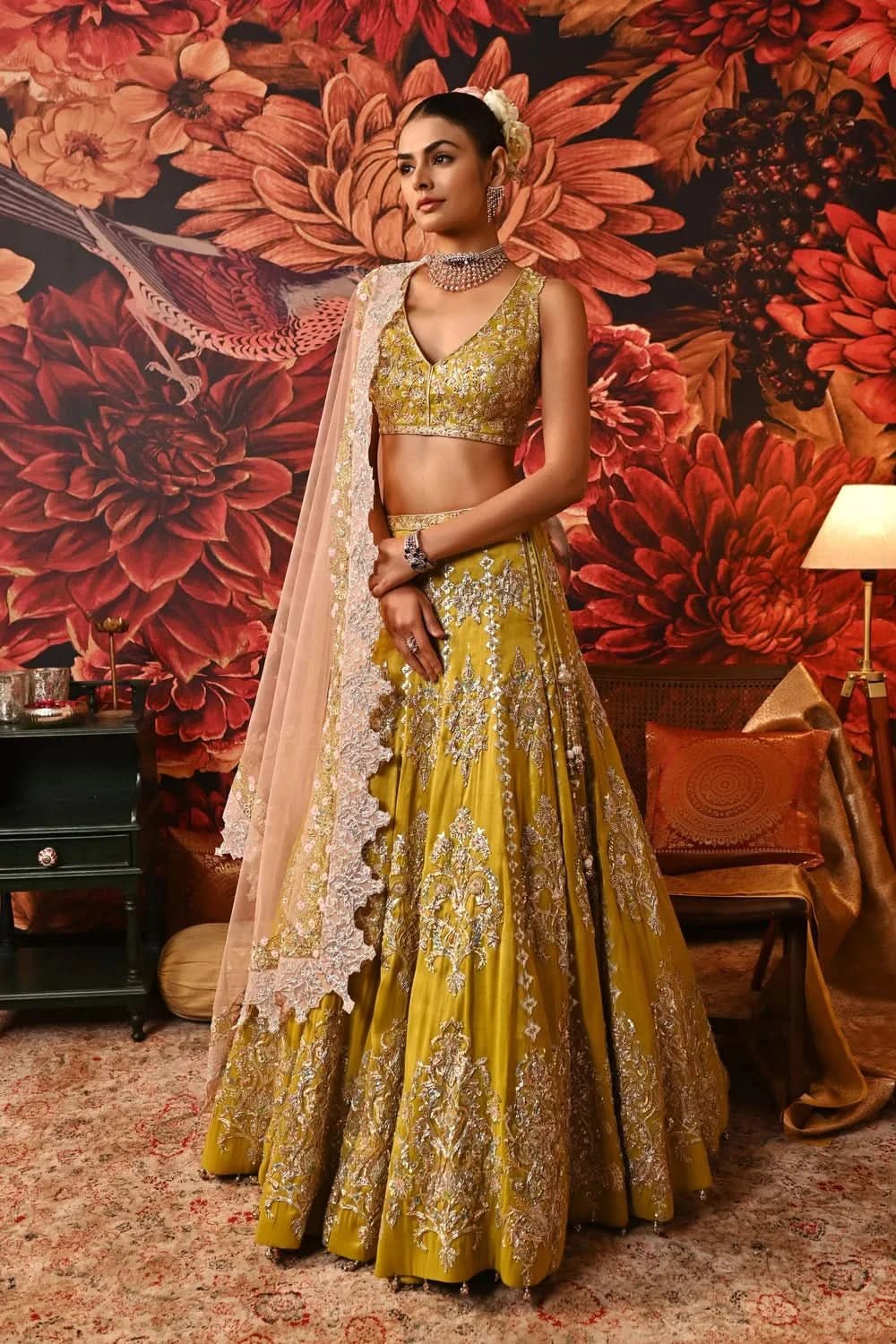 Anaya Lehenga with embroidered blouse designs