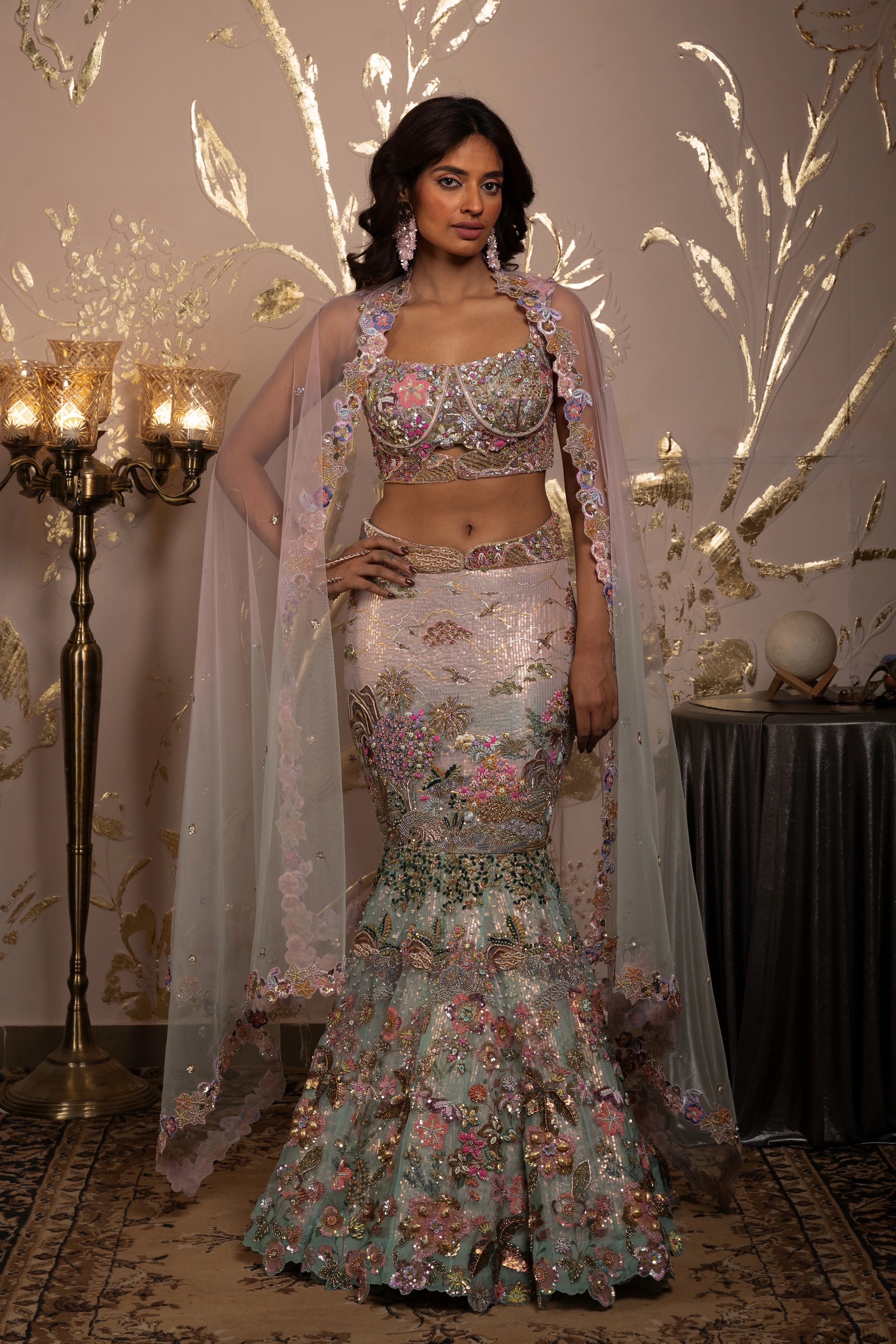 Aranya Skirt With Net Dupatta