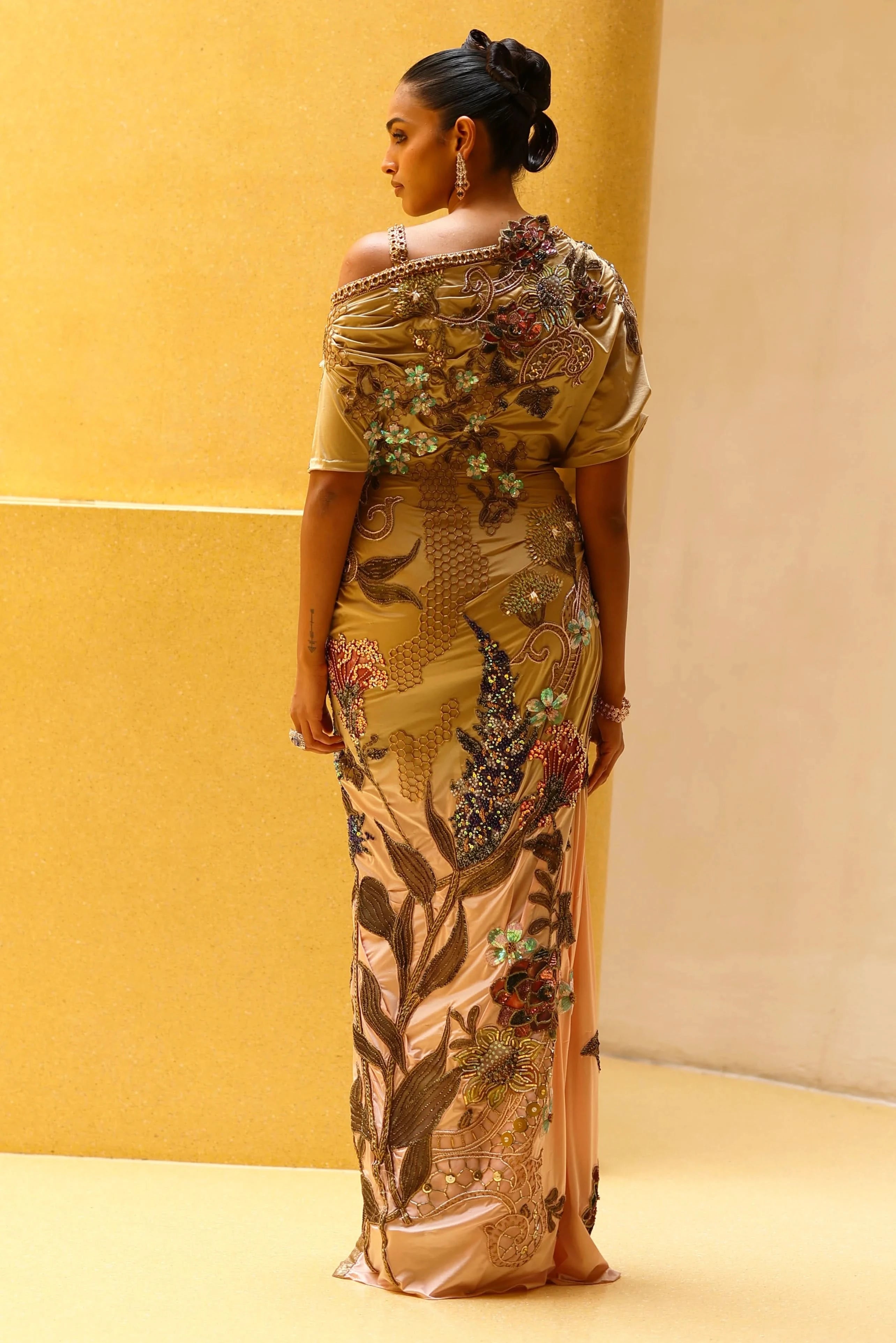 Pre Draped Kaftan Dress for wedding