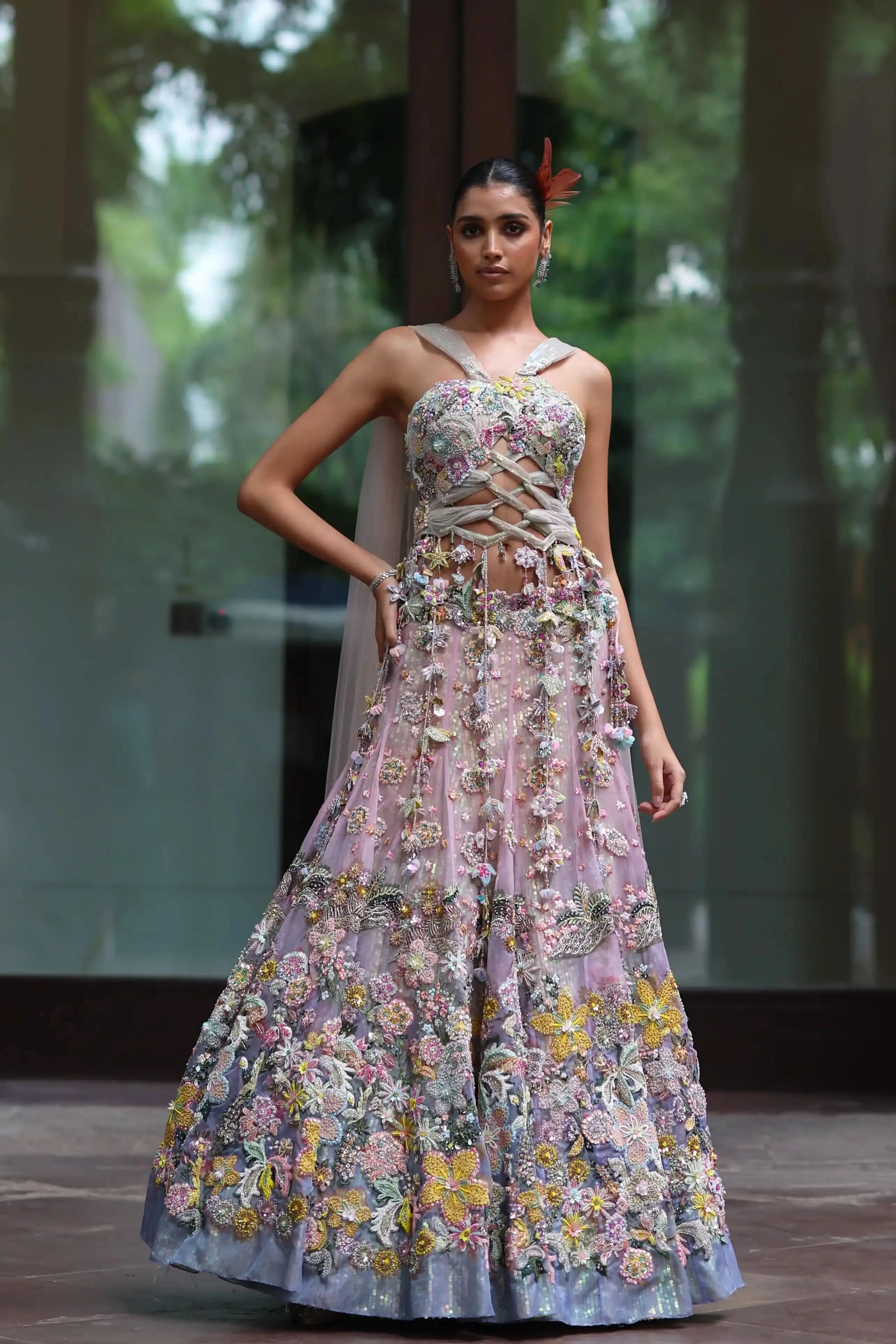Sora hand embroidered lehenga lehenga set