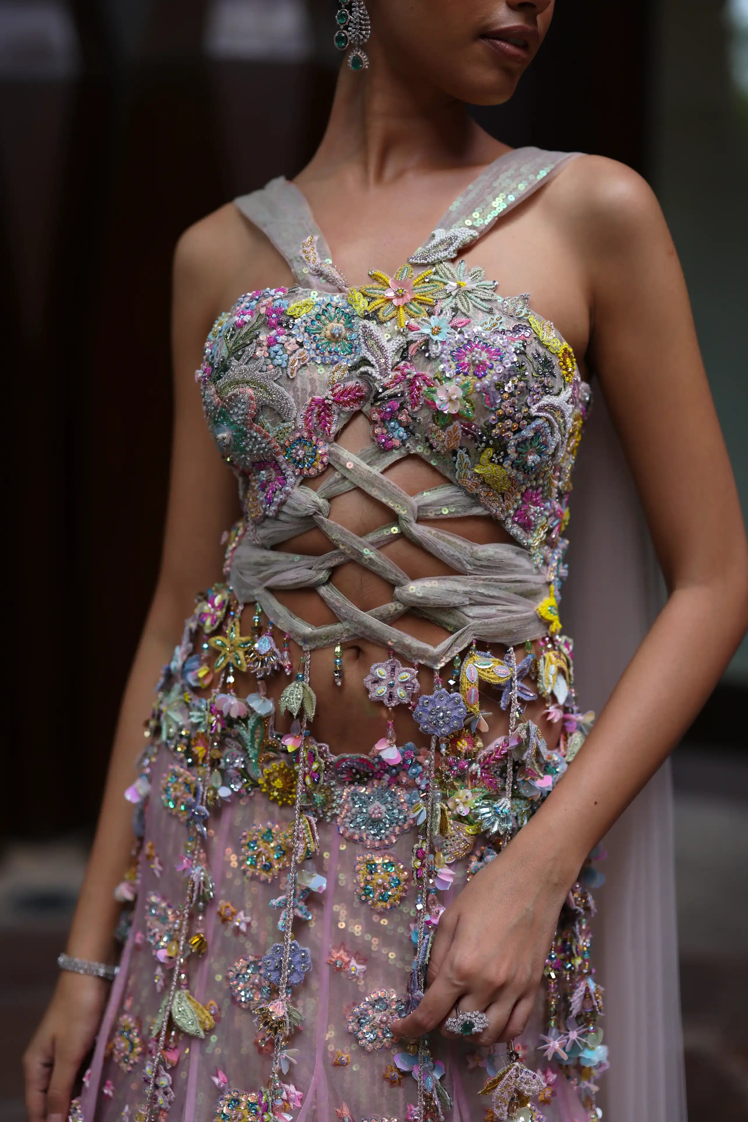 Sora lehenga choli set