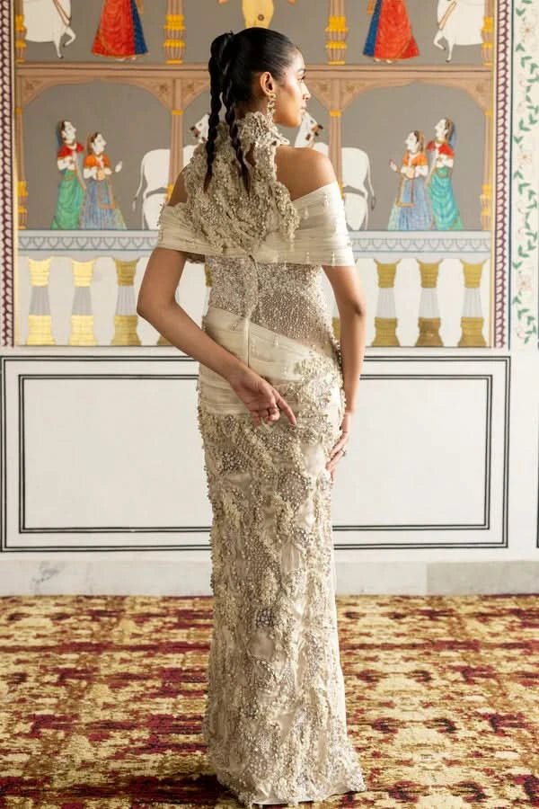 Aizlin Pre-Draped Stylish Gown
