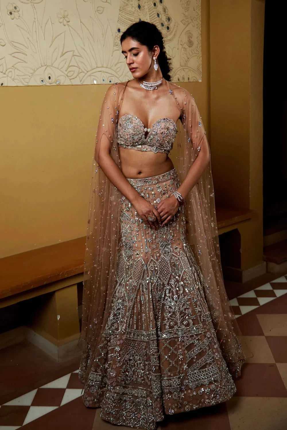 Sandhya hand embroidery lehenga set