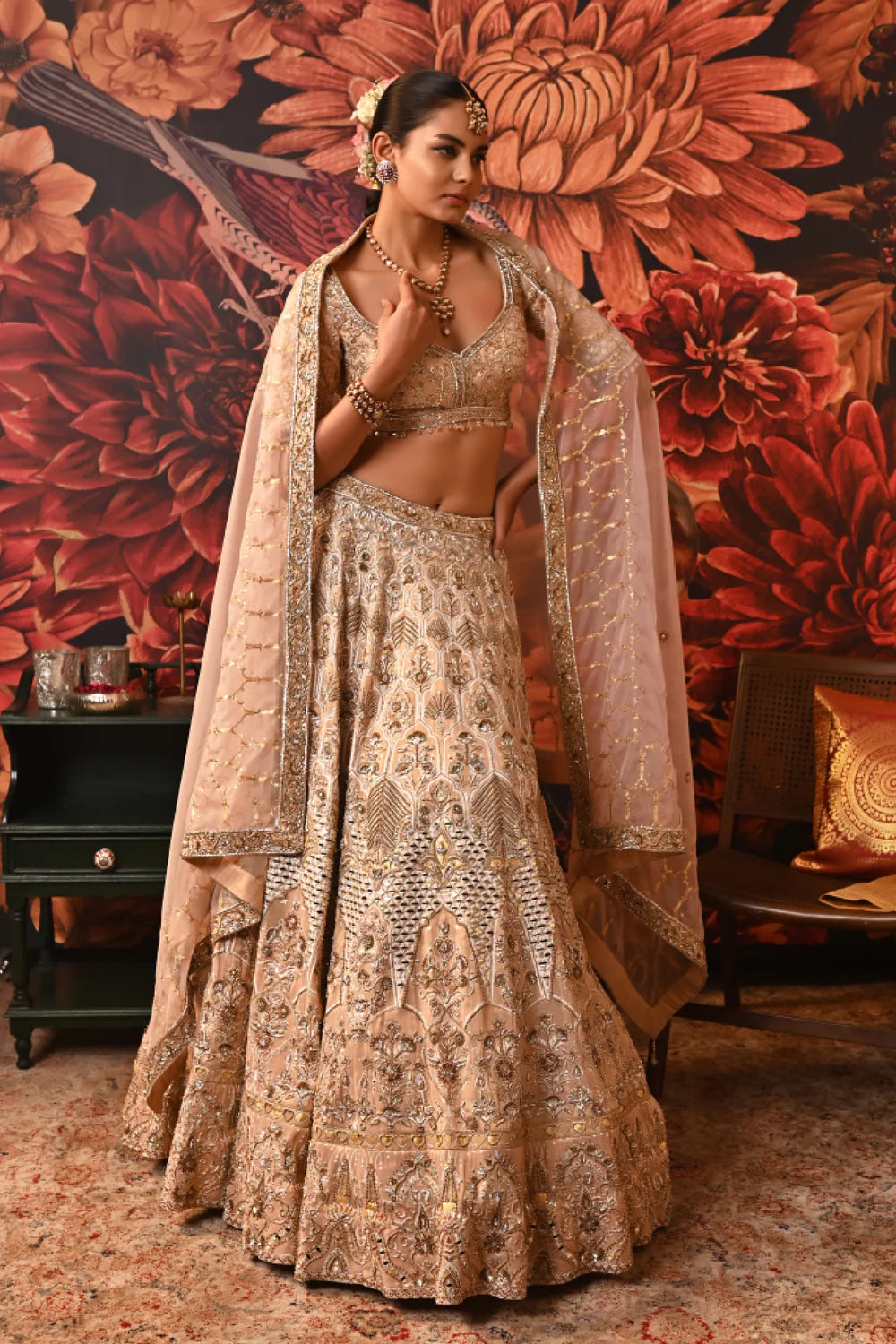 Kasiya Lehenga with embroidered blouse designs
