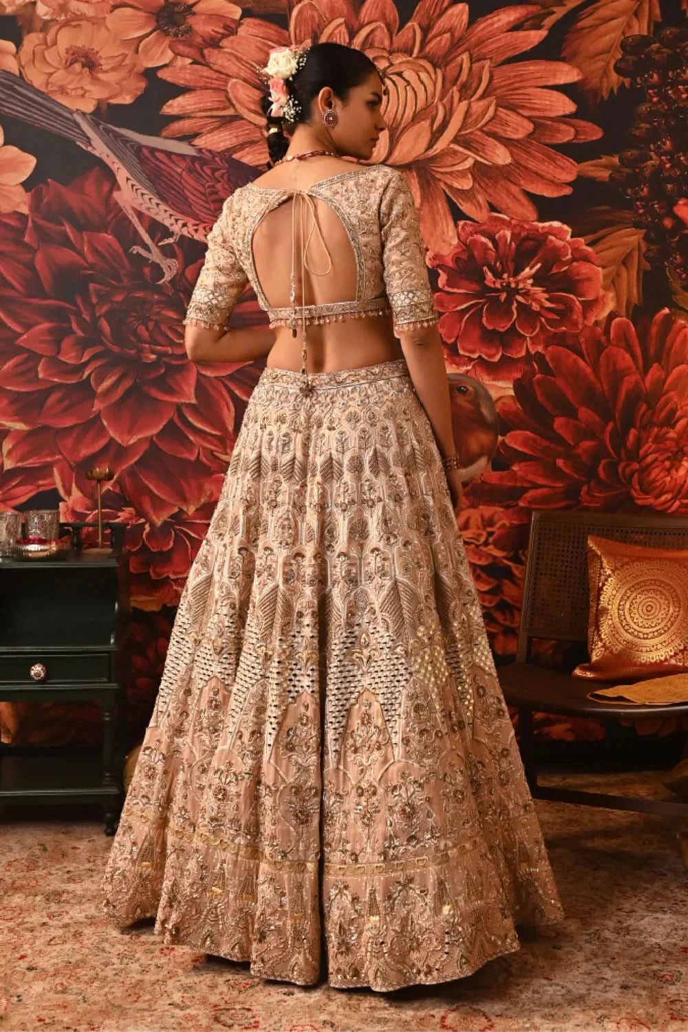 Wedding Lehenga with handcrafted work