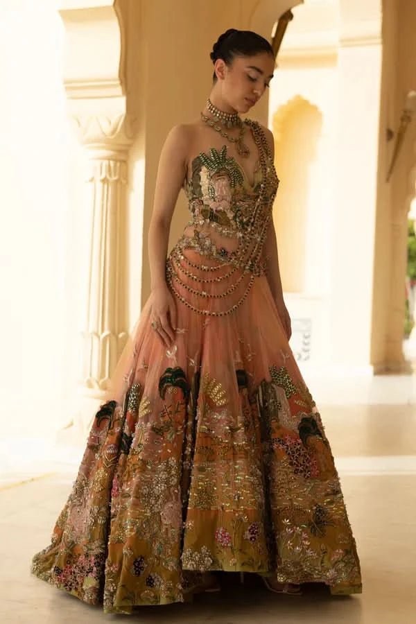 Asymmetric Designer lehenga