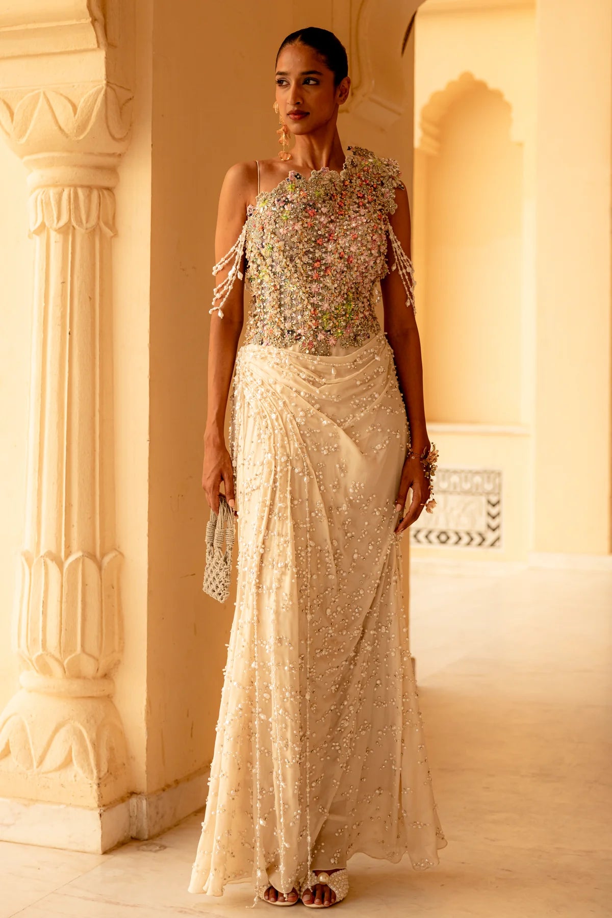 Meliea Draped Saree Gown