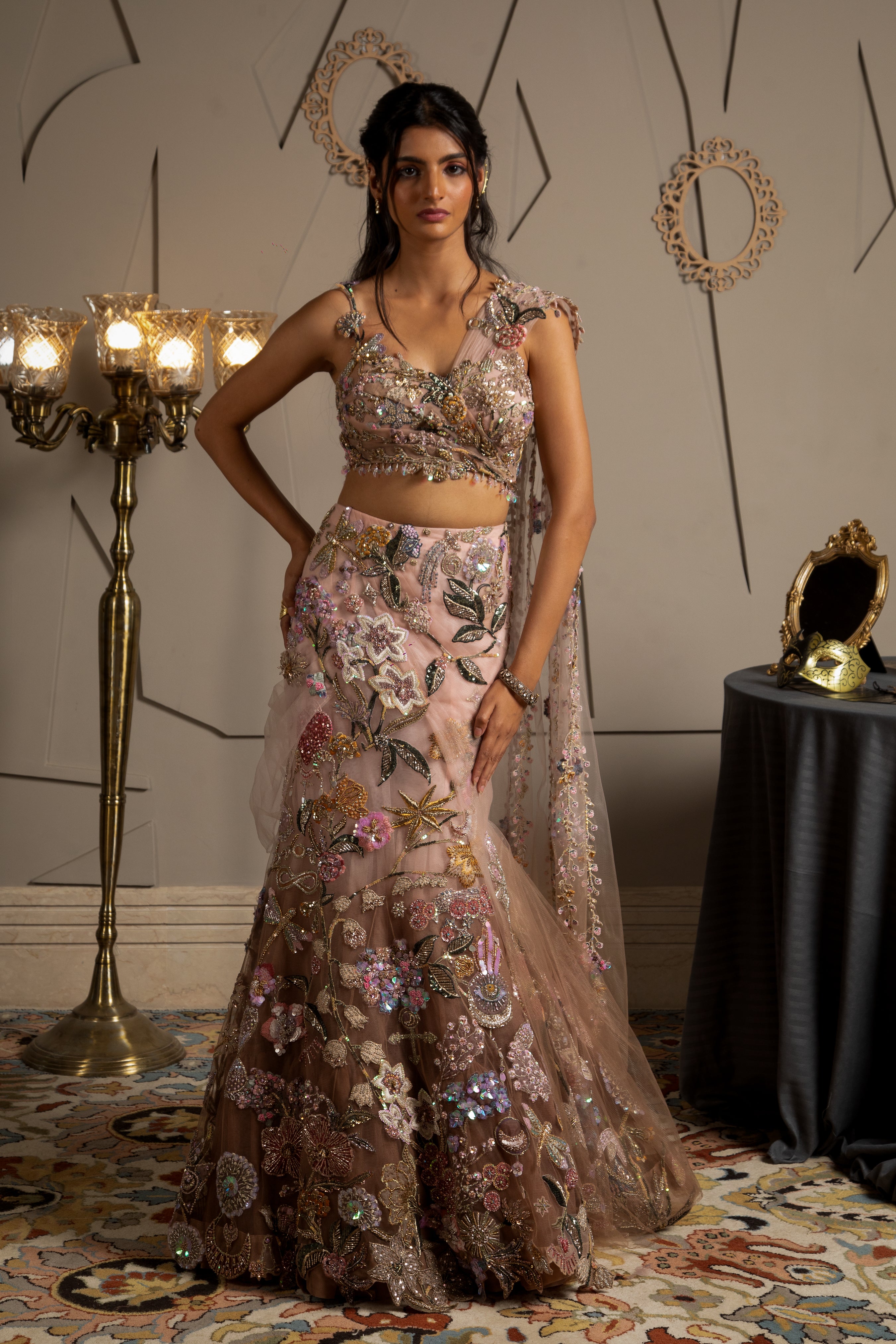 Aurora fish-cut Mermaid lehenga set