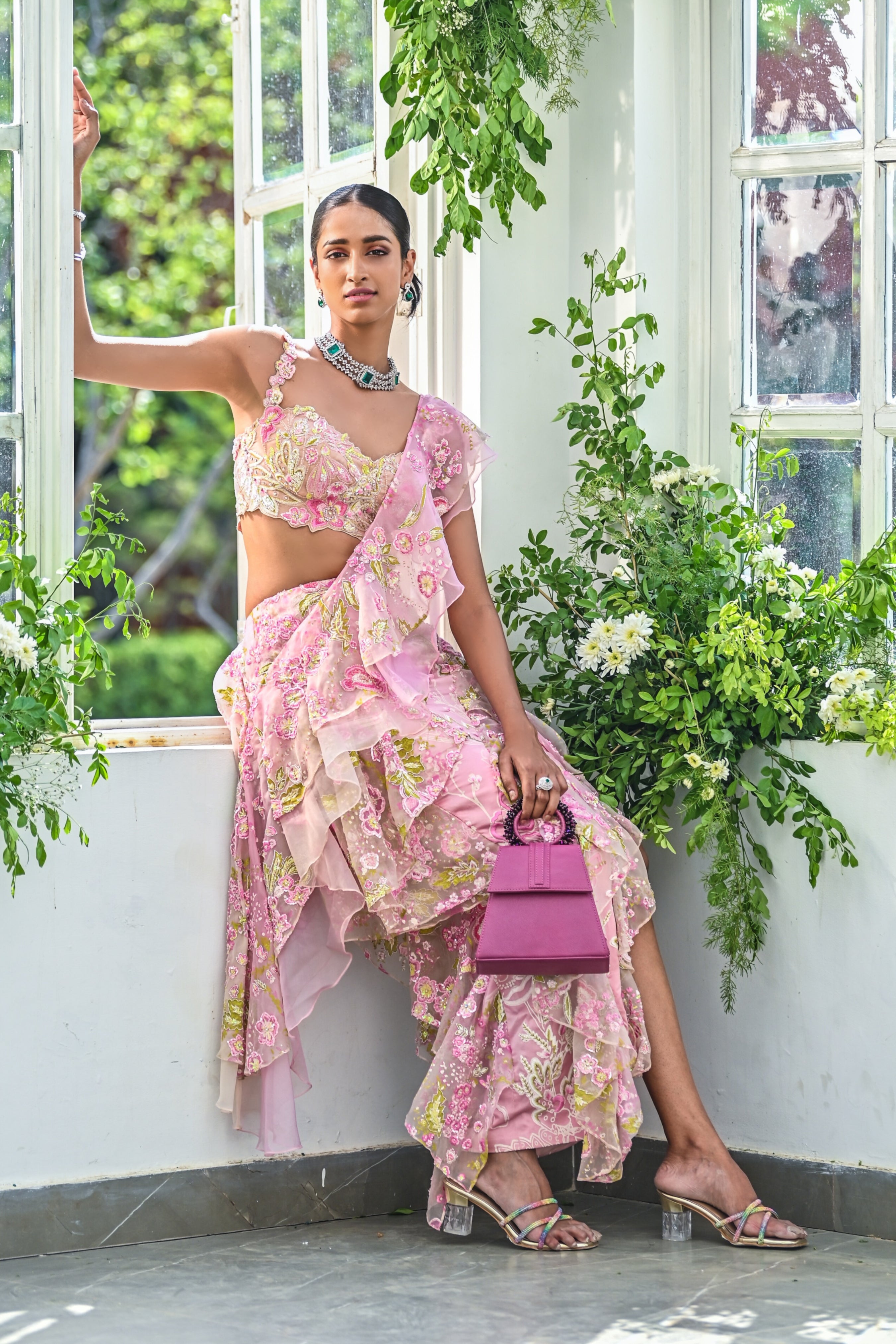 Ravya Modal Silk Satin Saree