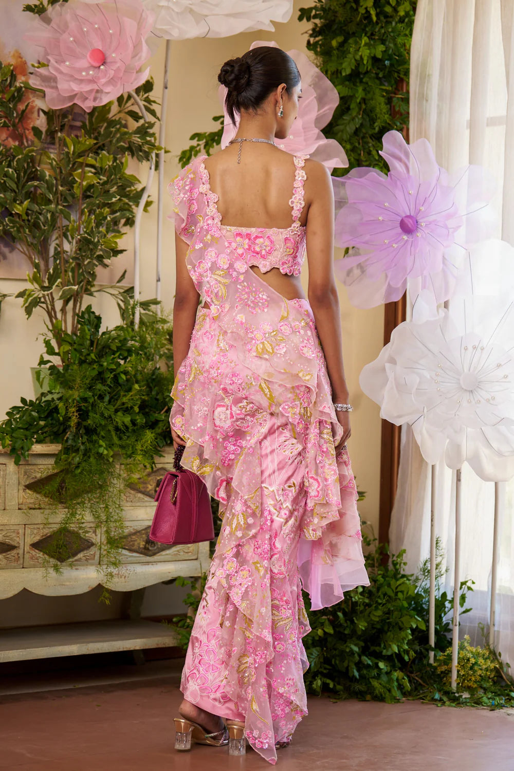 Pink Ravya Designer Saree