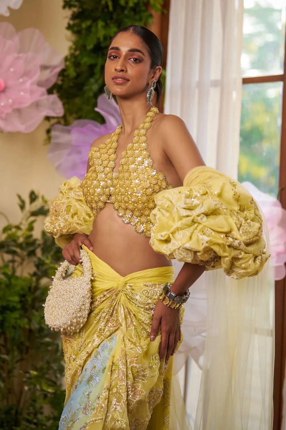 Yellow Reya Designer Saree