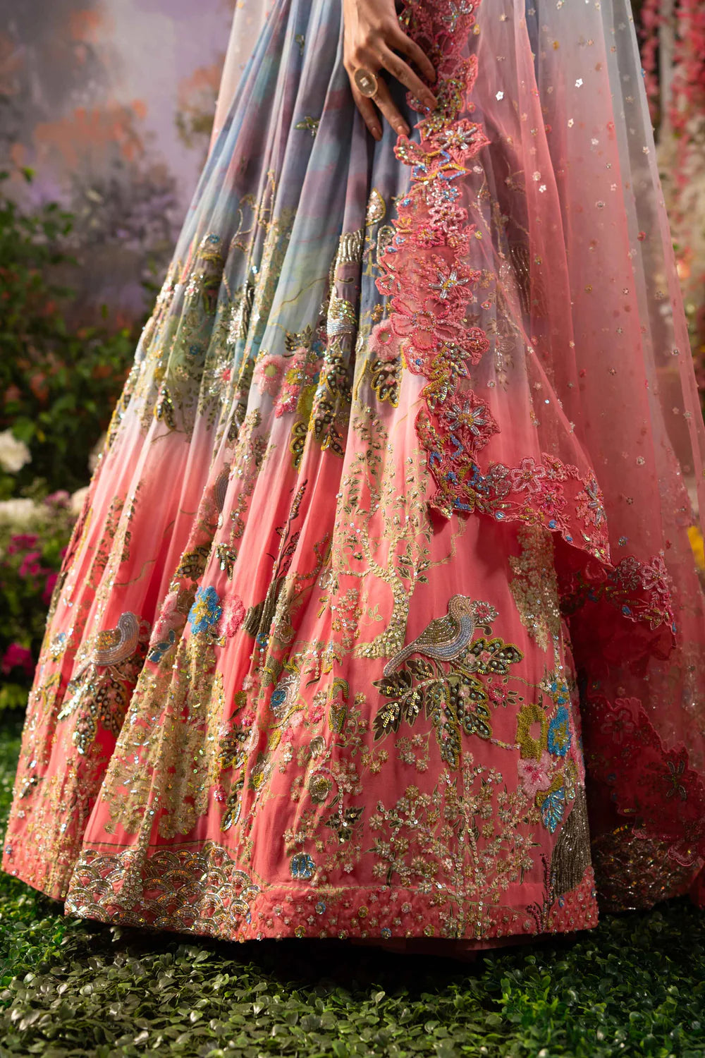 Iris Organza Lehenga Designs