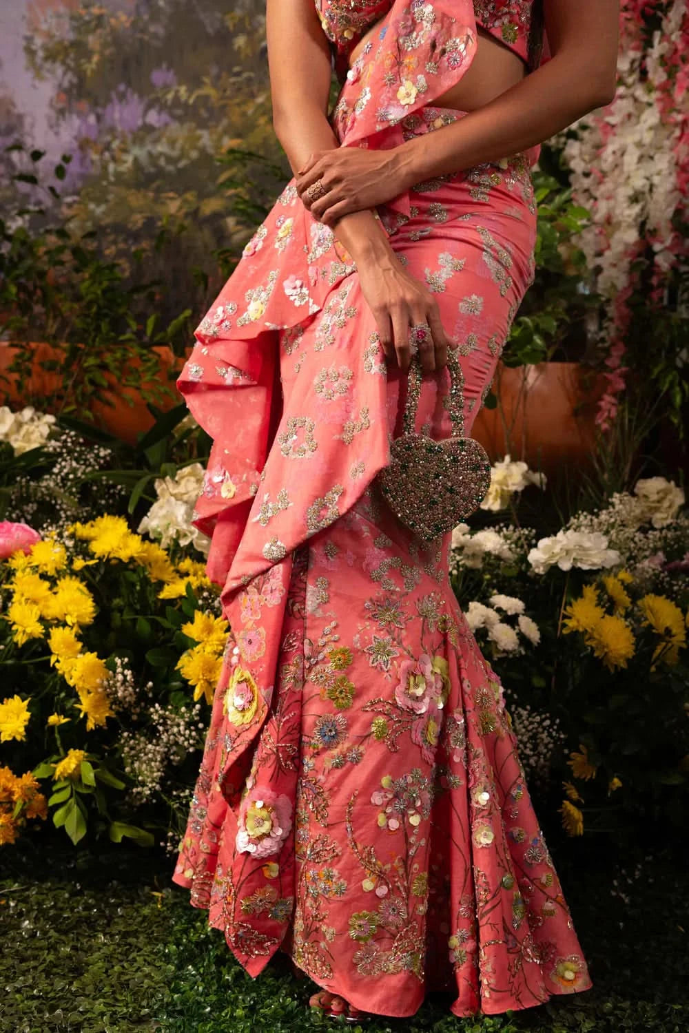 Designer drape saree for women