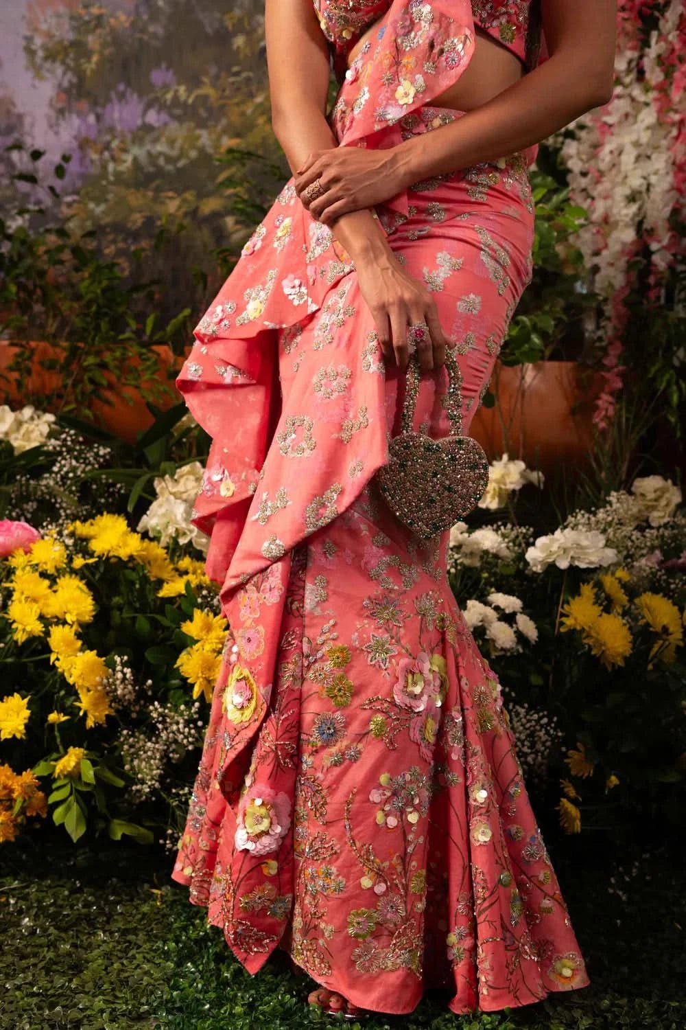 Designer drape saree for women