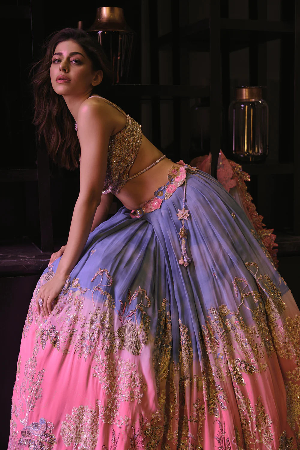 Iris Lehenga Set with Organza Dupatta