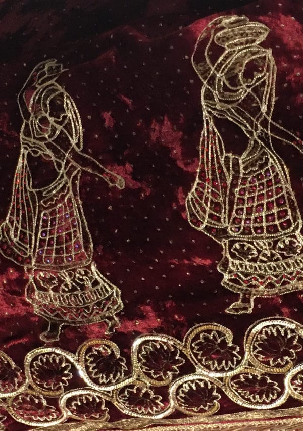 Bahar Velvet Shawl for Bride