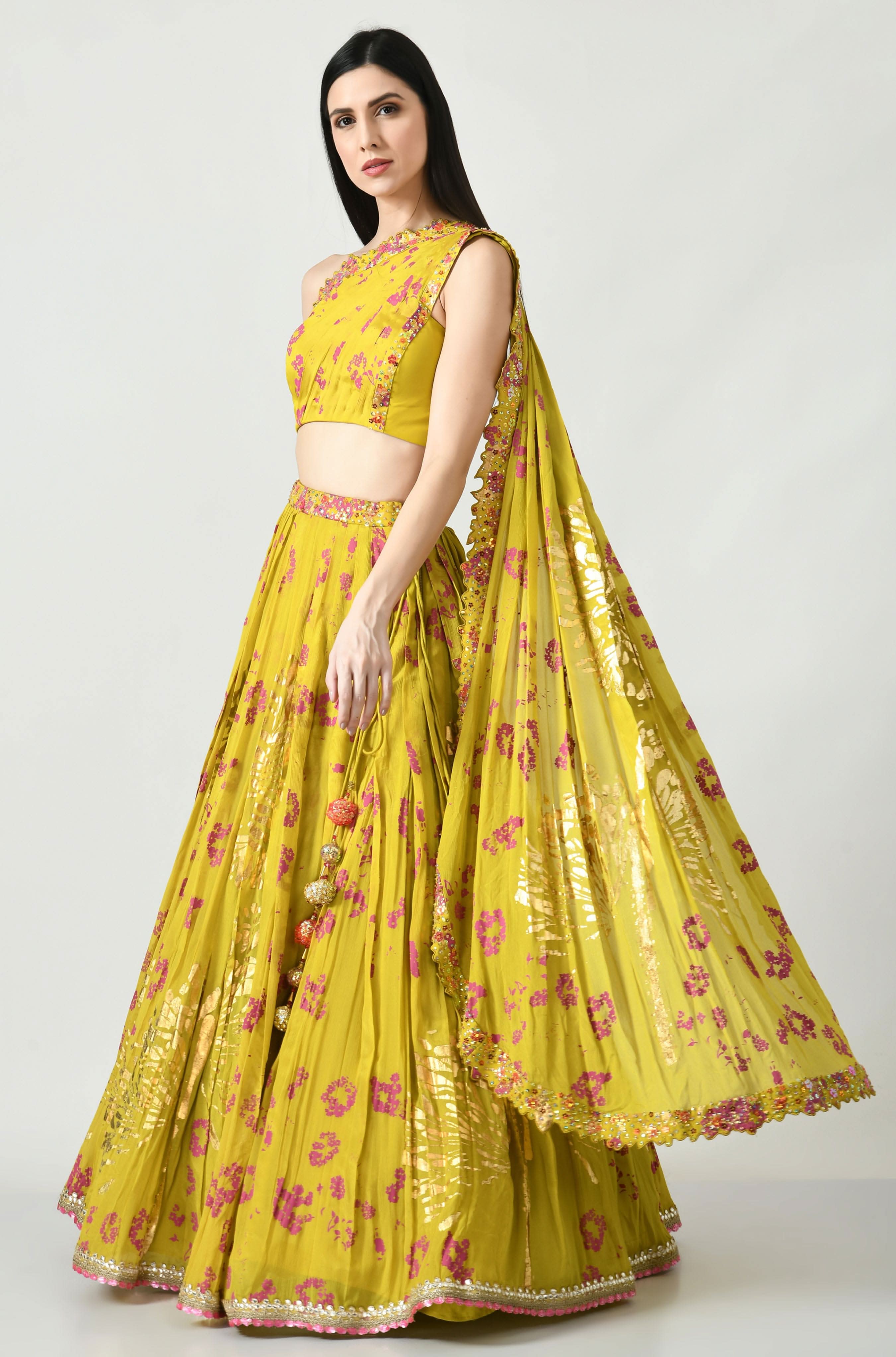 Humaira Crepe Lehenga Designs Online