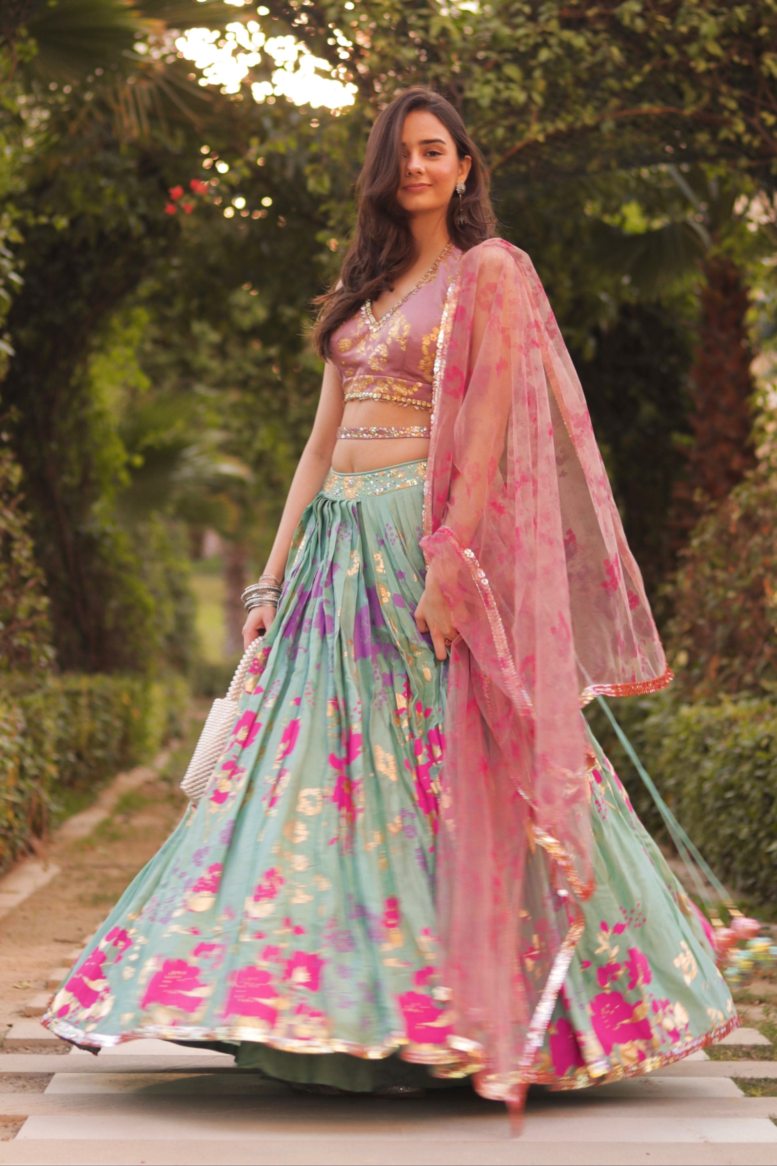 Ula Lehenga Set with designer blouse