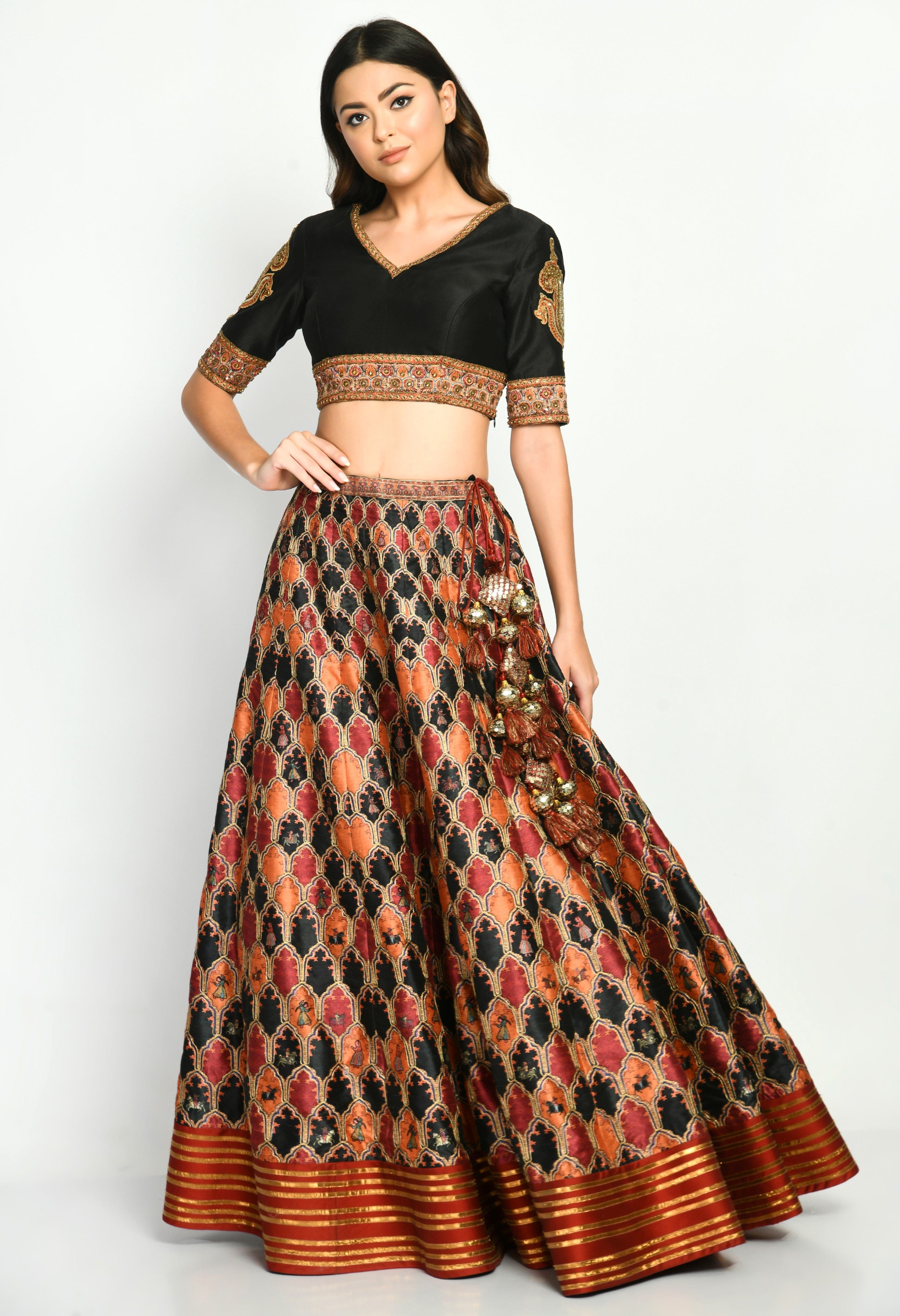 Zahara Jharokha Motif Lehenga Set