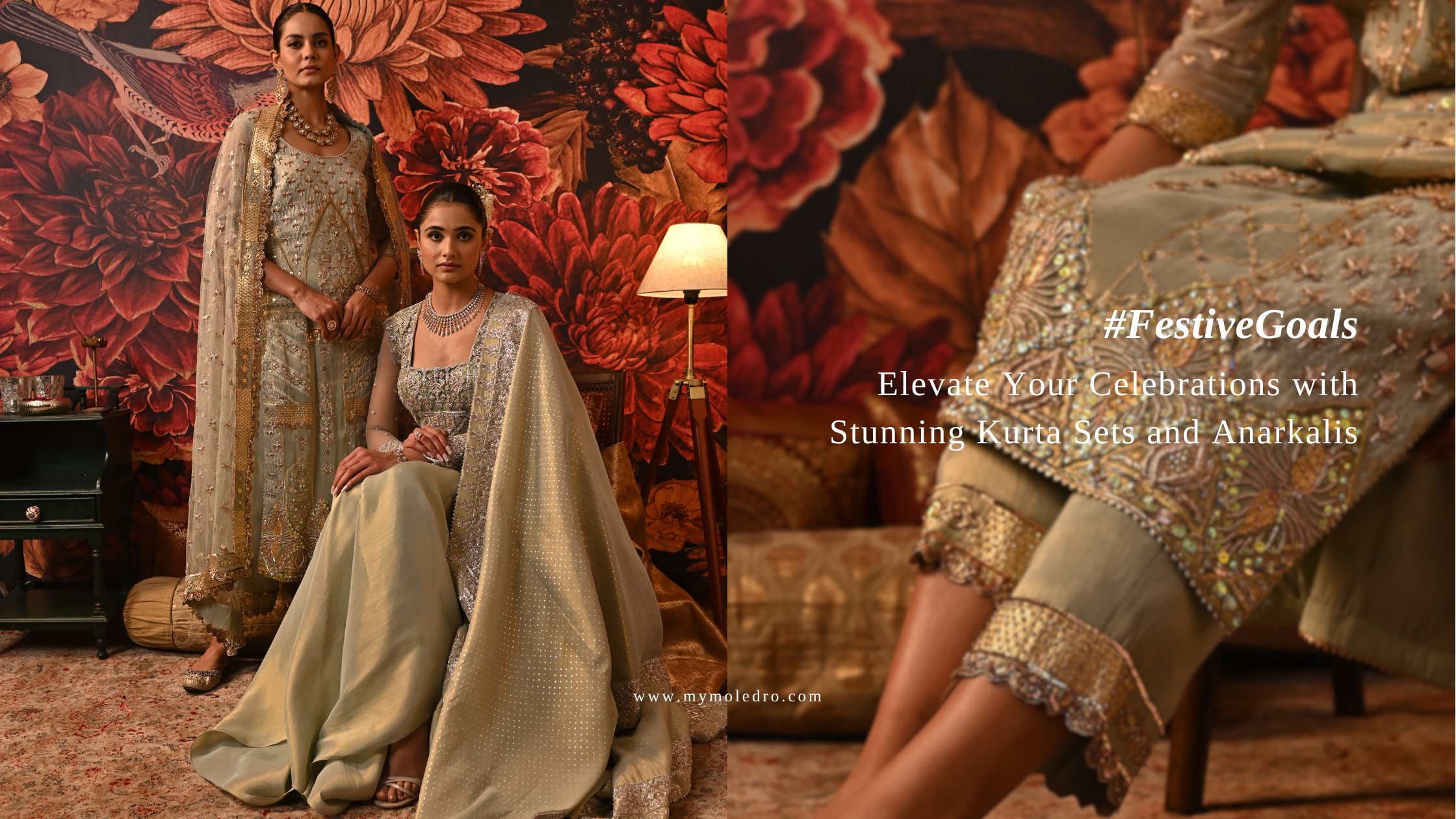 #FestiveGoals: Elevate Your Celebrations with Stunning Kurta Sets and Anarkalis