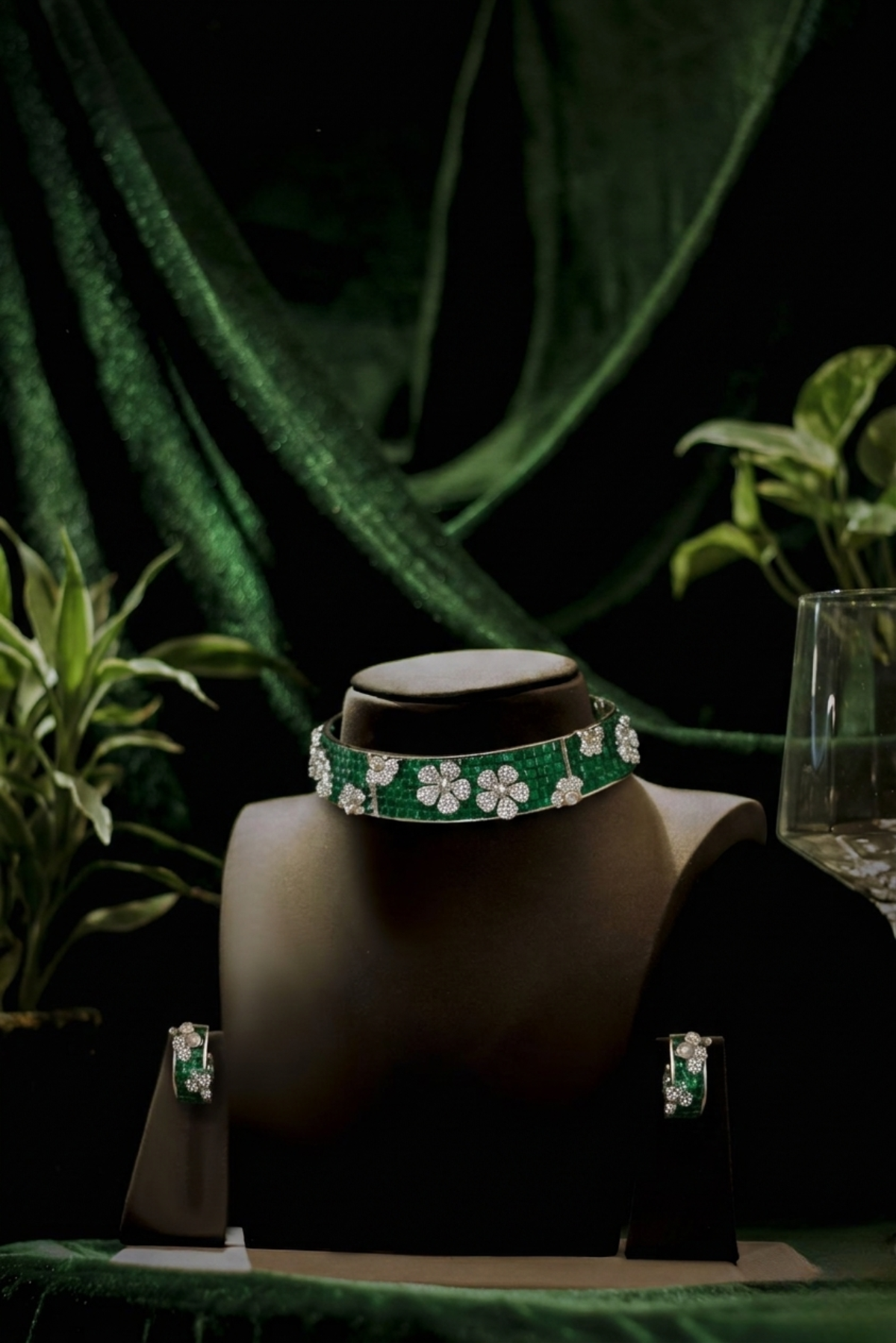 The Emerald Meadow Mosaic Choker