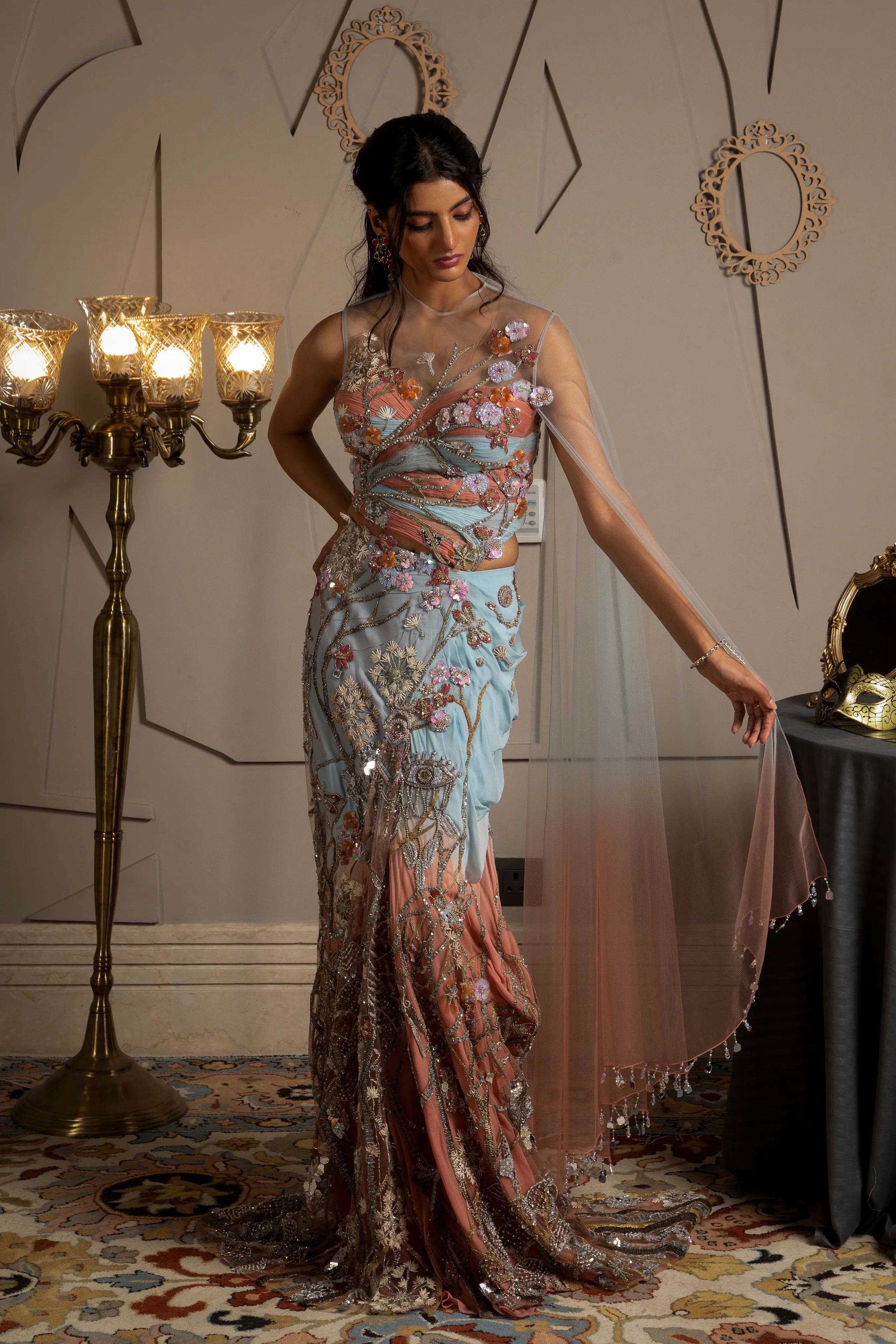 Designer drape saree