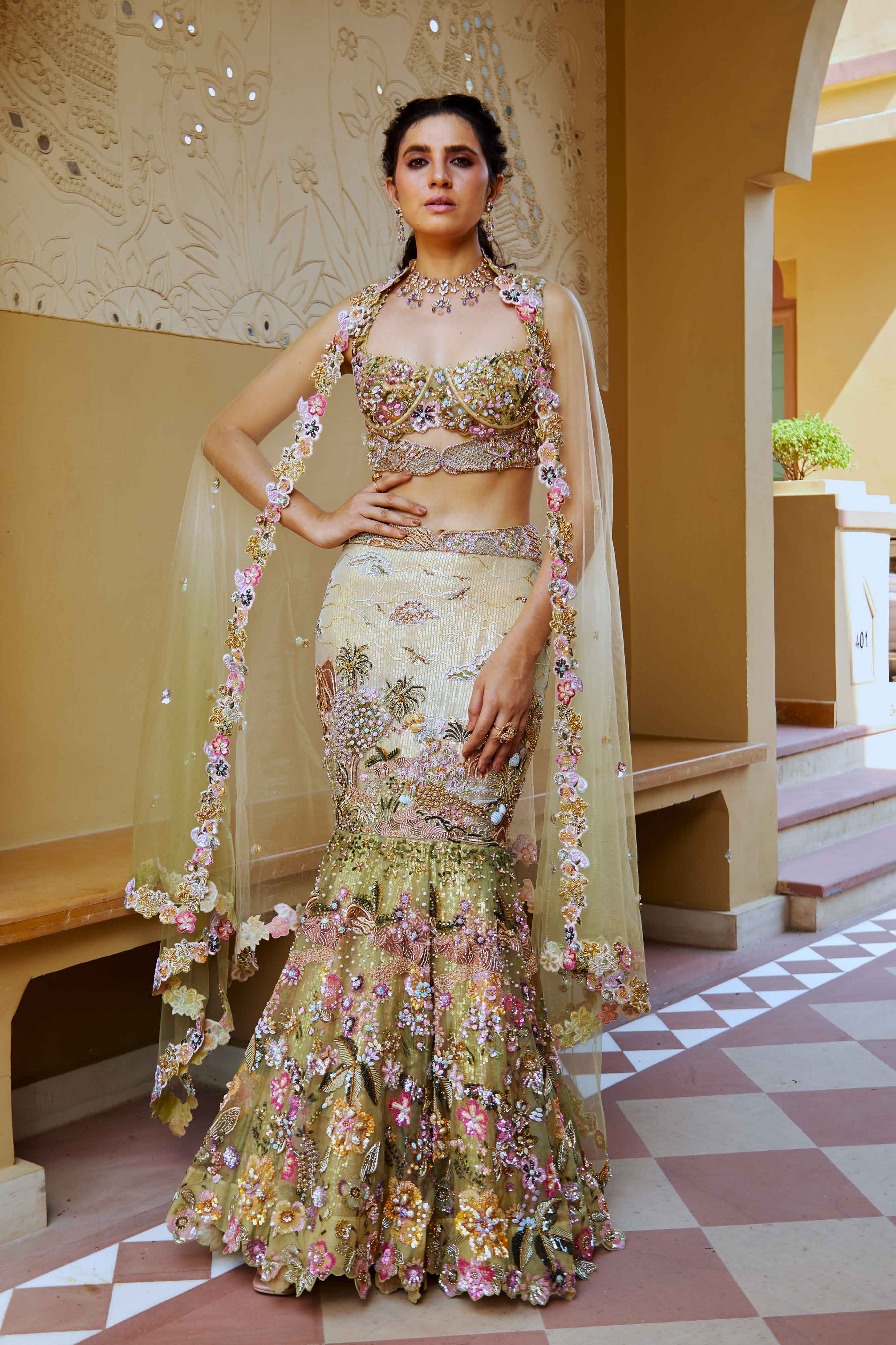 Lavanya Georgette Lehenga Design